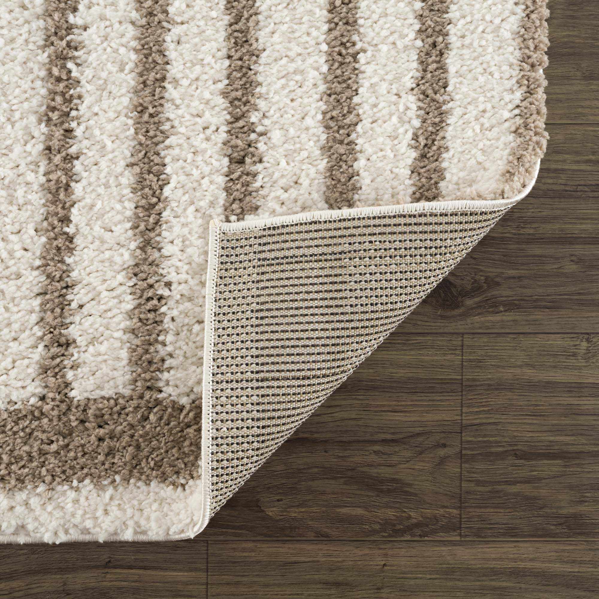 Beige And Brown Modern Style Area Rug - Image 5