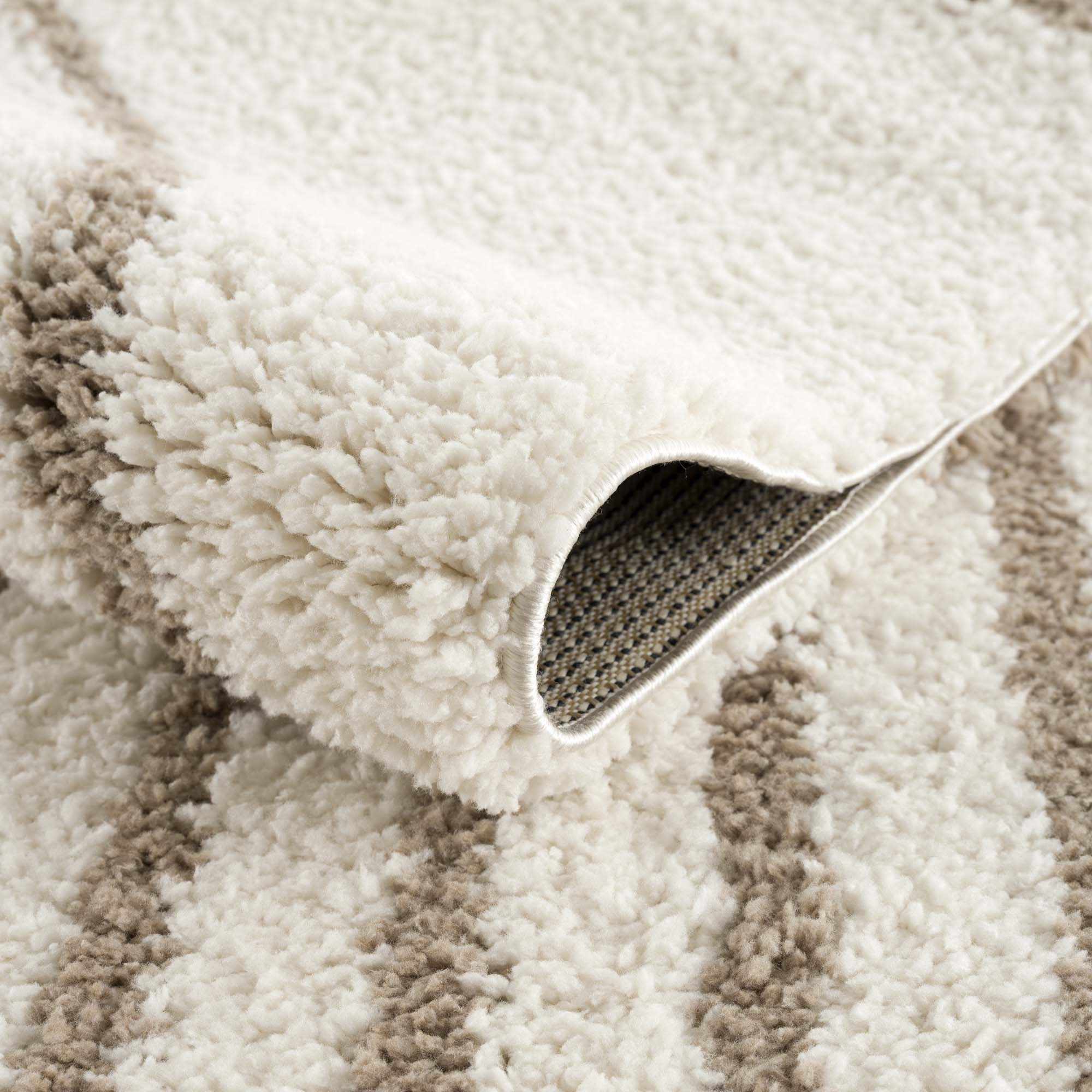 Beige And Brown Modern Style Area Rug - Image 6