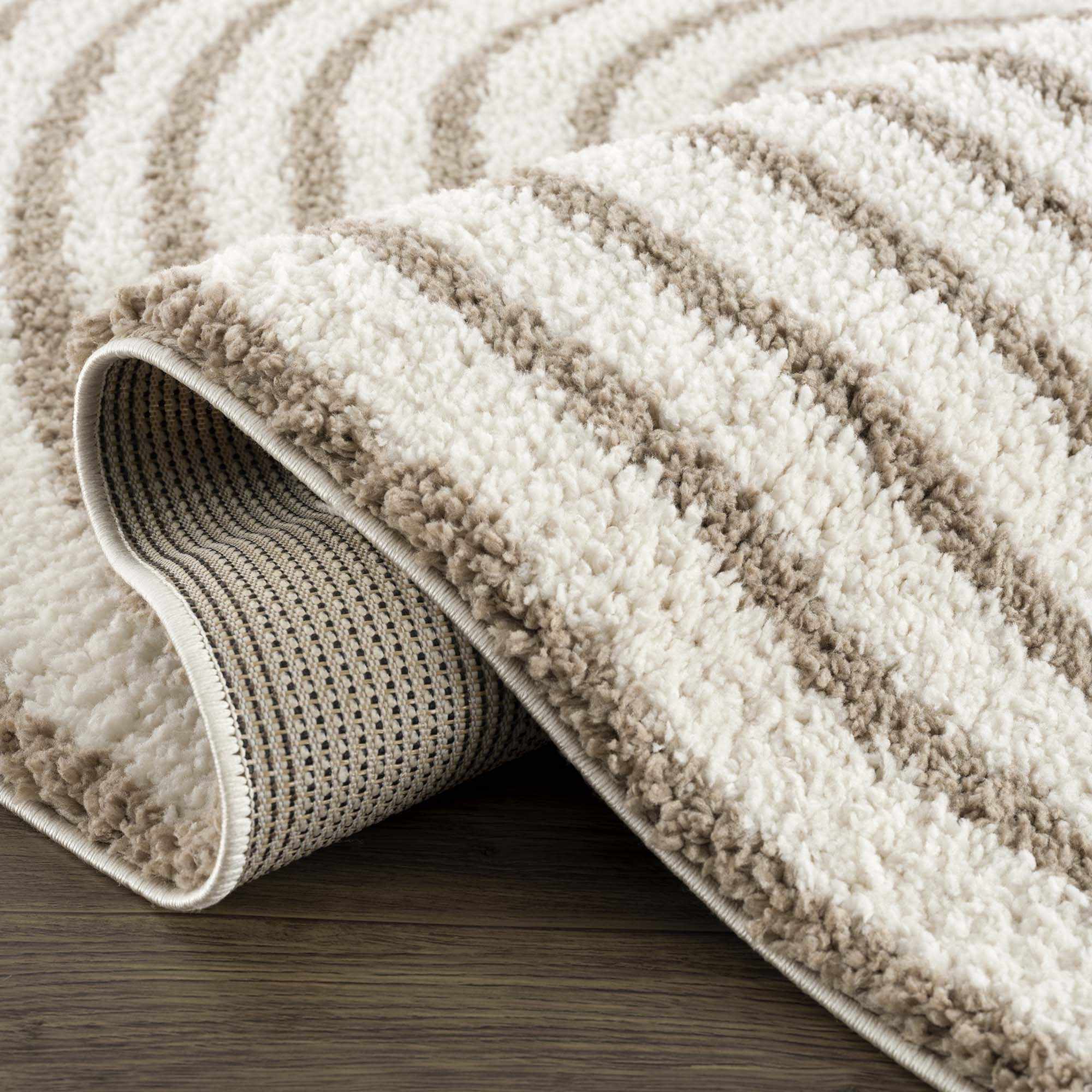 Beige And Brown Modern Style Area Rug - Image 7