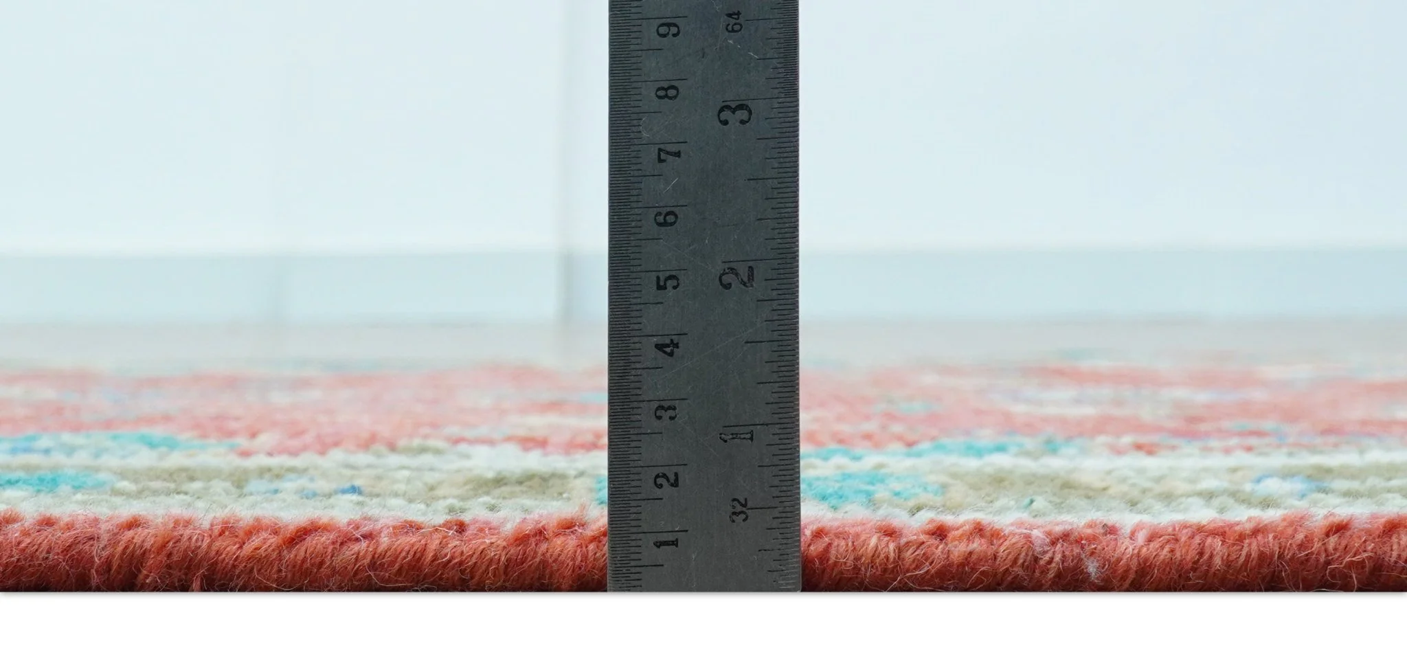 Oushak Design Red And Green 2.6x8 Hand knotted Wool Rug - Image 7