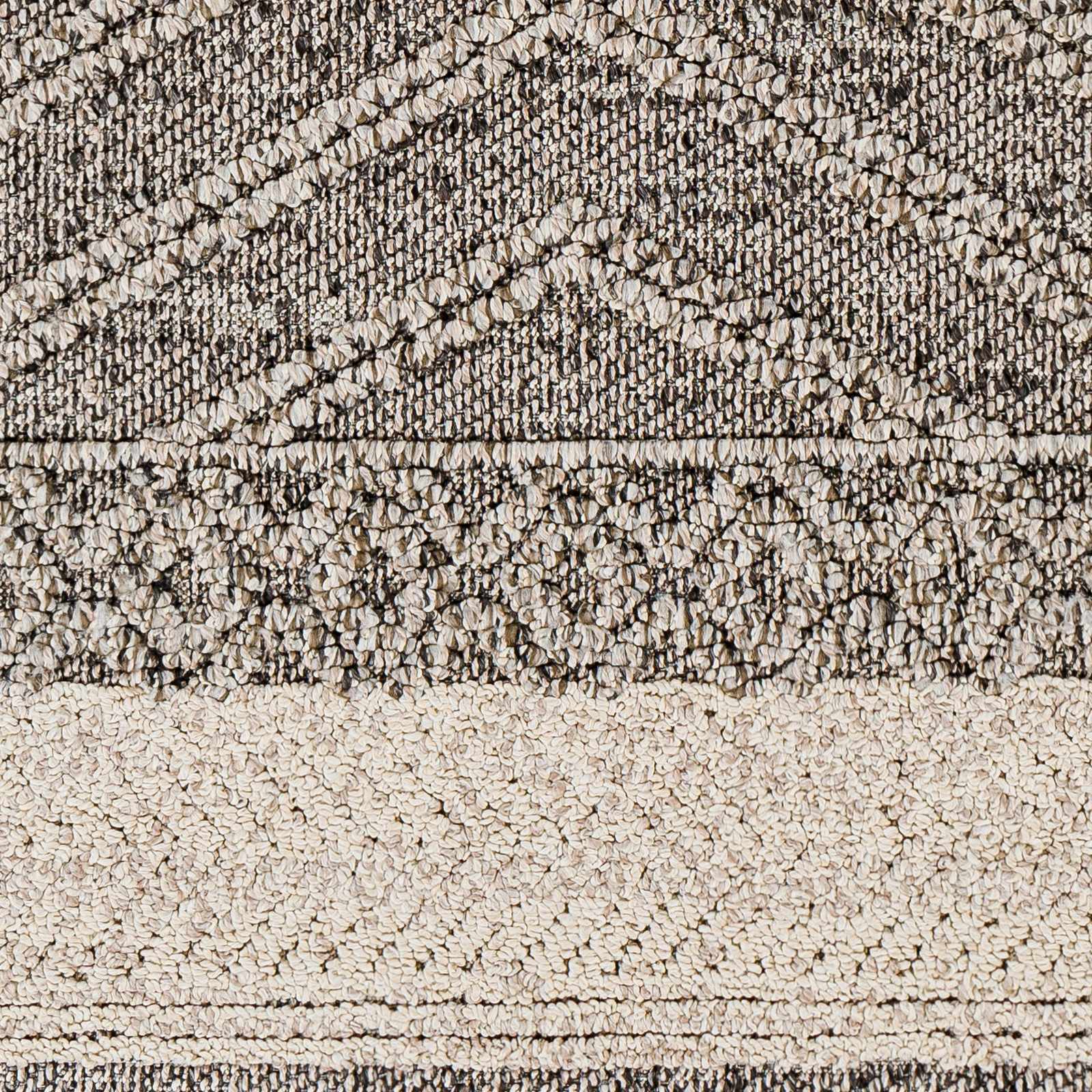 Modern Geometrical Beige and Charcoal Chevron Design Outdoor Safe Area Rug - Image 4
