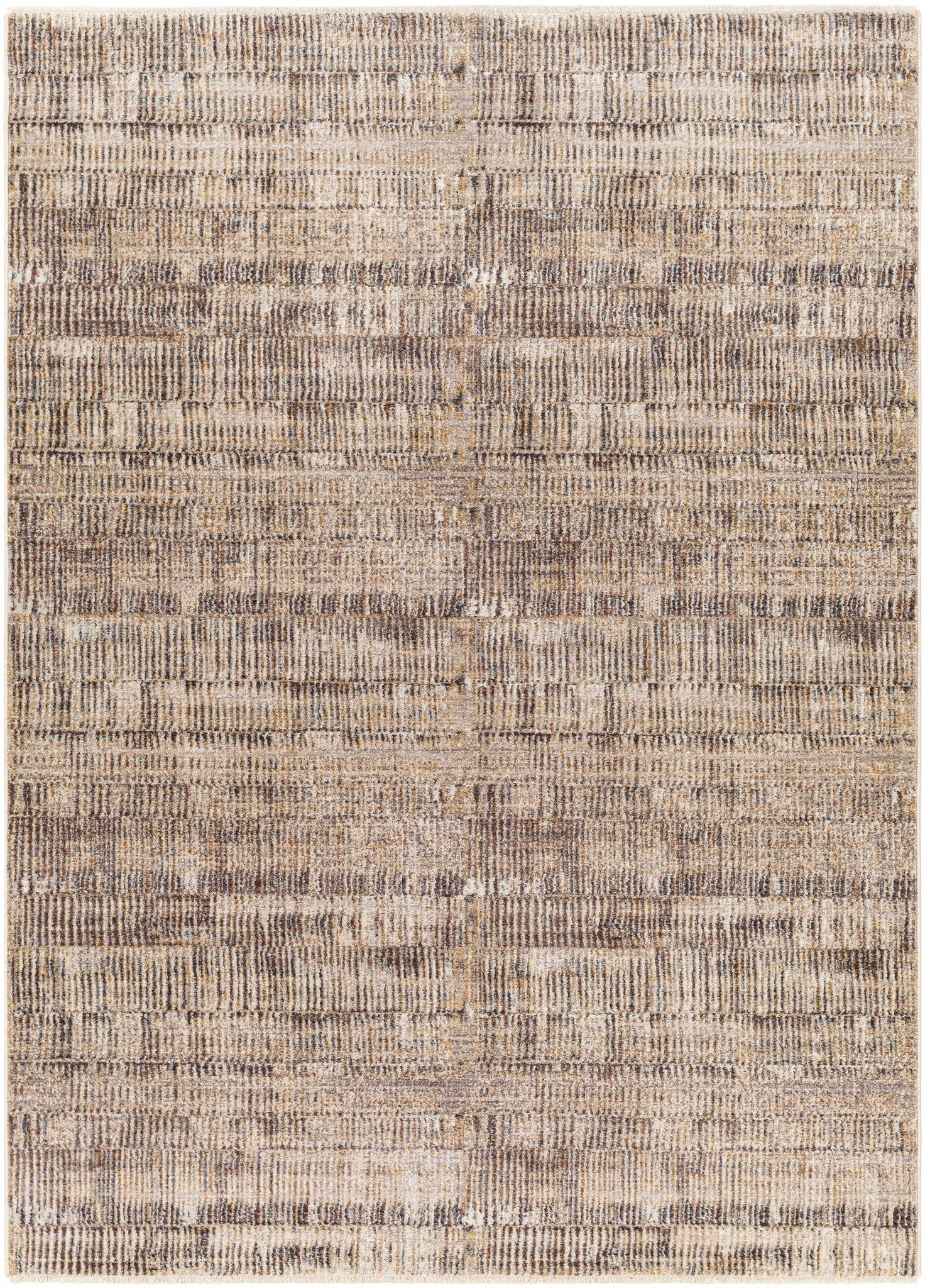 Beige And Charcoal Contemporary Style Machine Woven Rug - Image 3