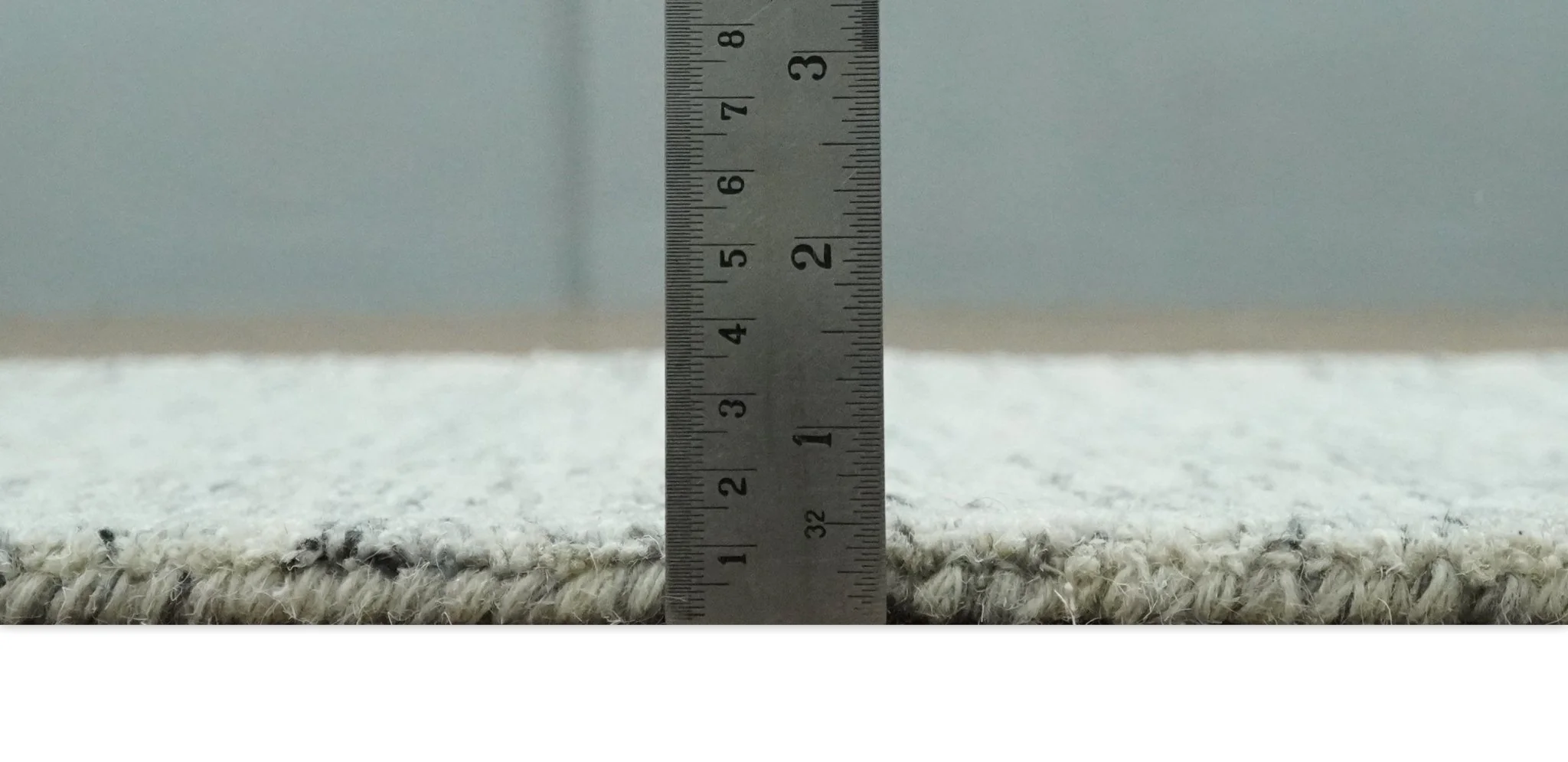 Modern Beige and Charcoal Solid Shaded Hand Tufted Natural Wool Area Rug - Image 7