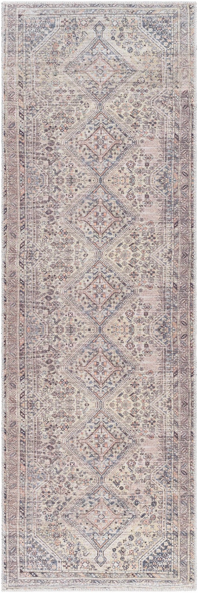 Vintage Style Beige and Charcoal Transitional Area Rug - Image 12