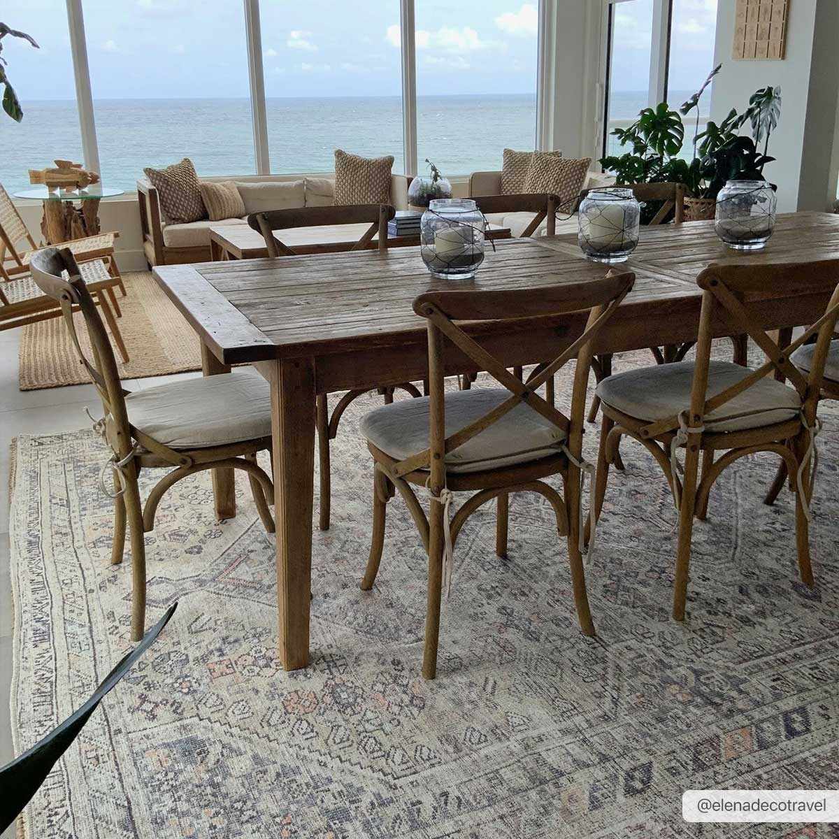 Vintage Style Beige and Charcoal Transitional Area Rug - Image 3