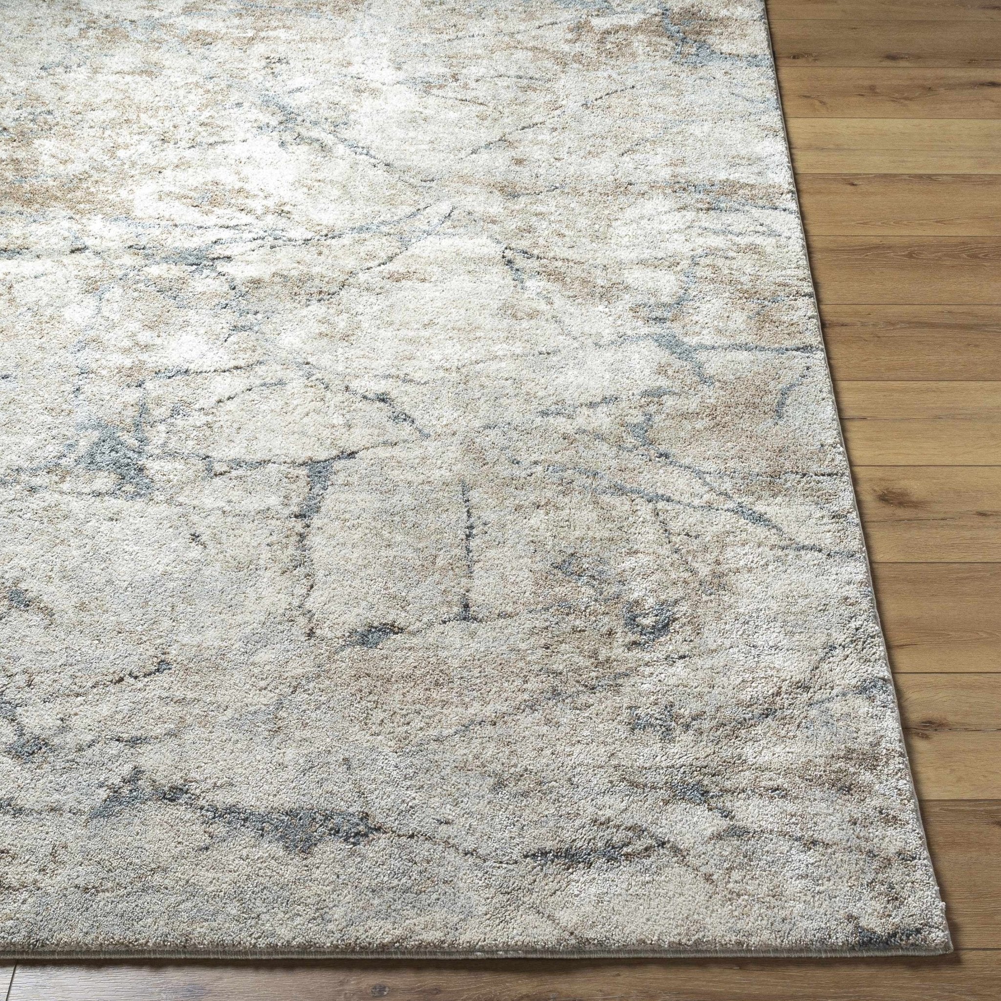 Beige And Gray Contemporary Abstract Woven Rug - Image 2