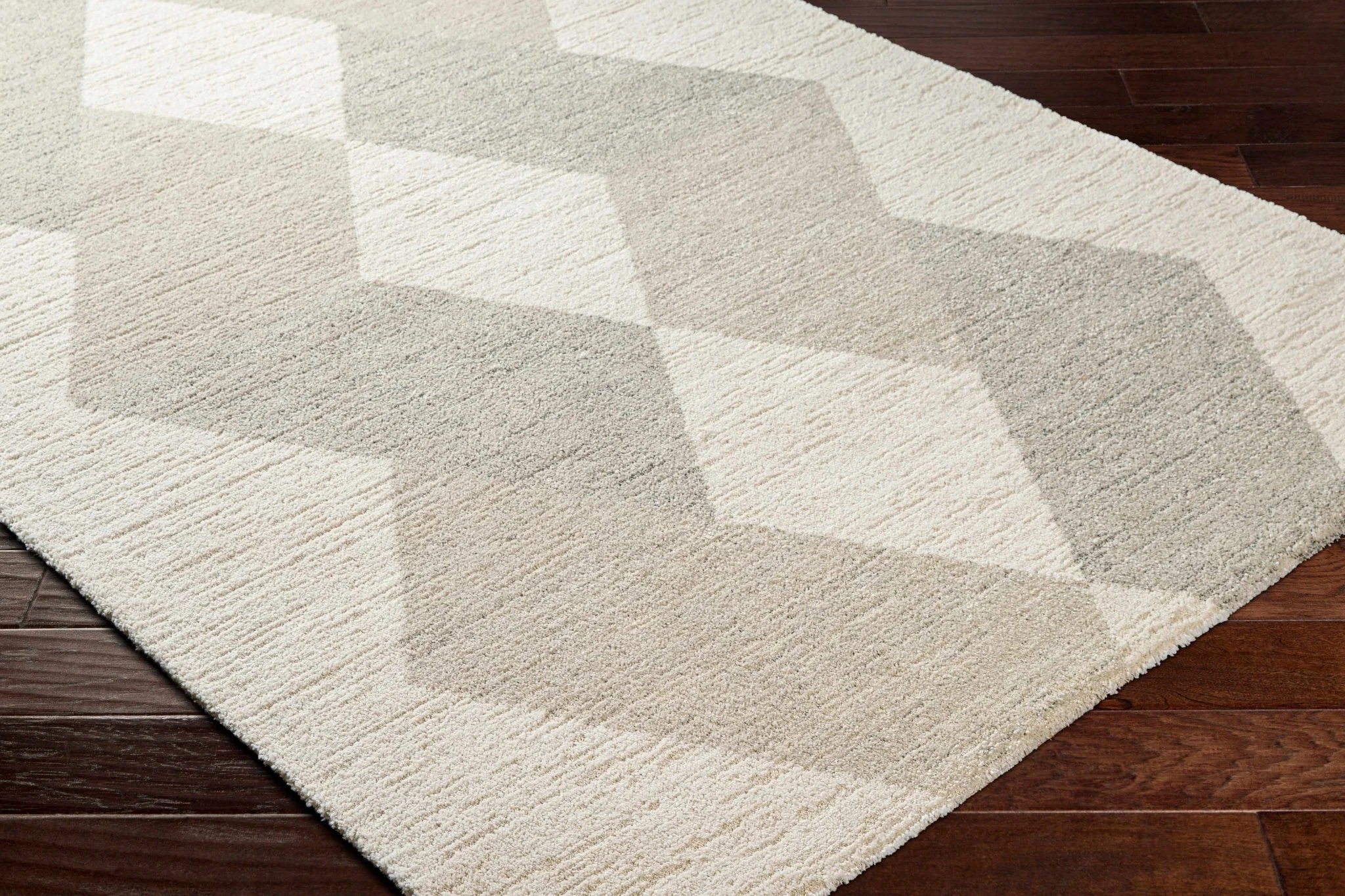 Beige And Gray Contemporary Style Machine Woven Rug - Image 2