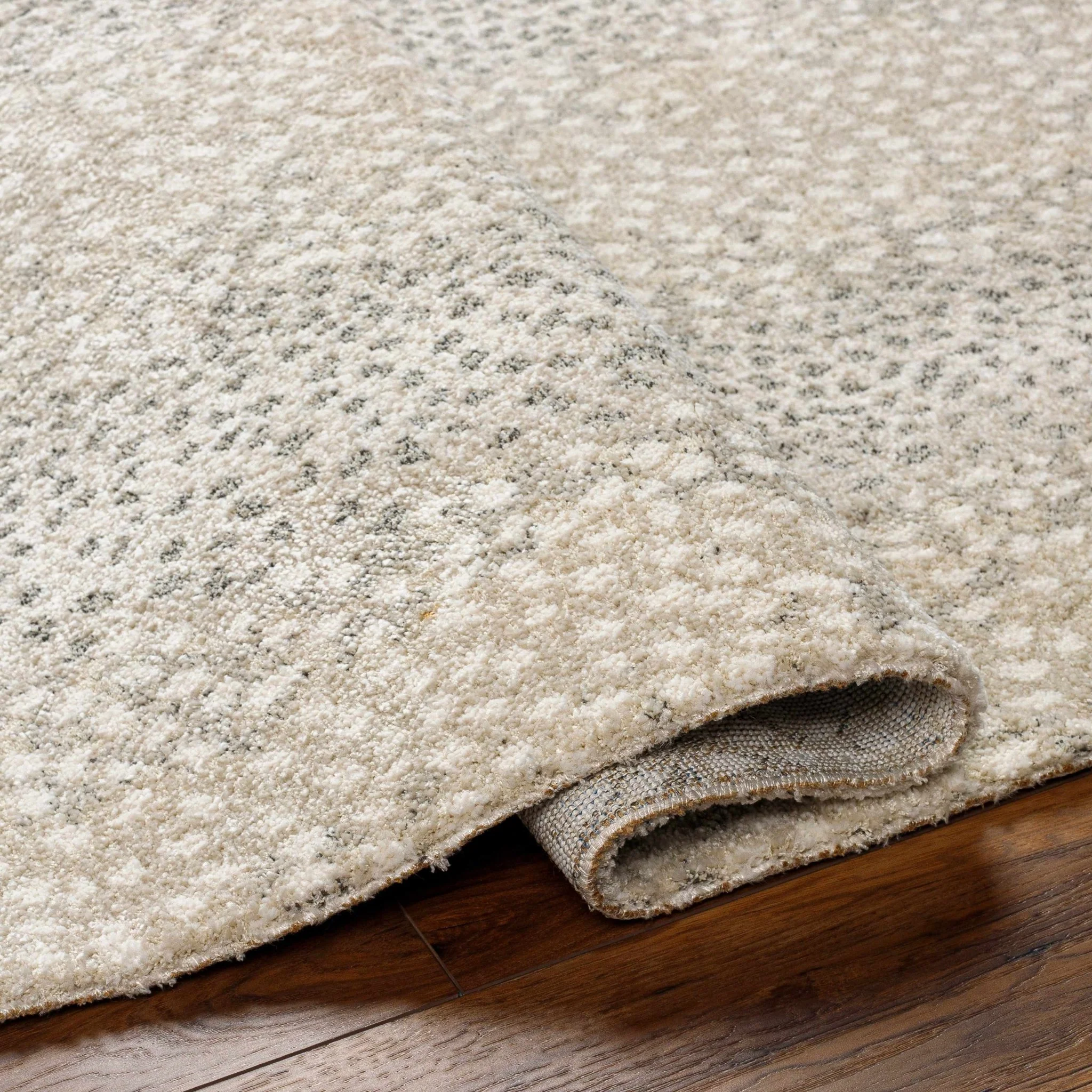 Beige And Gray Contemporary Style Machine Woven Rug - Image 4