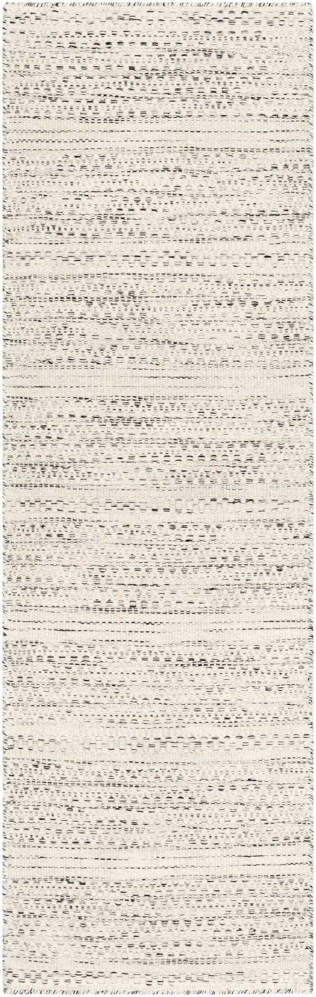 Contemporary Beige and Gray Hand Woven Chevron Design Wool Area Rug - Image 14