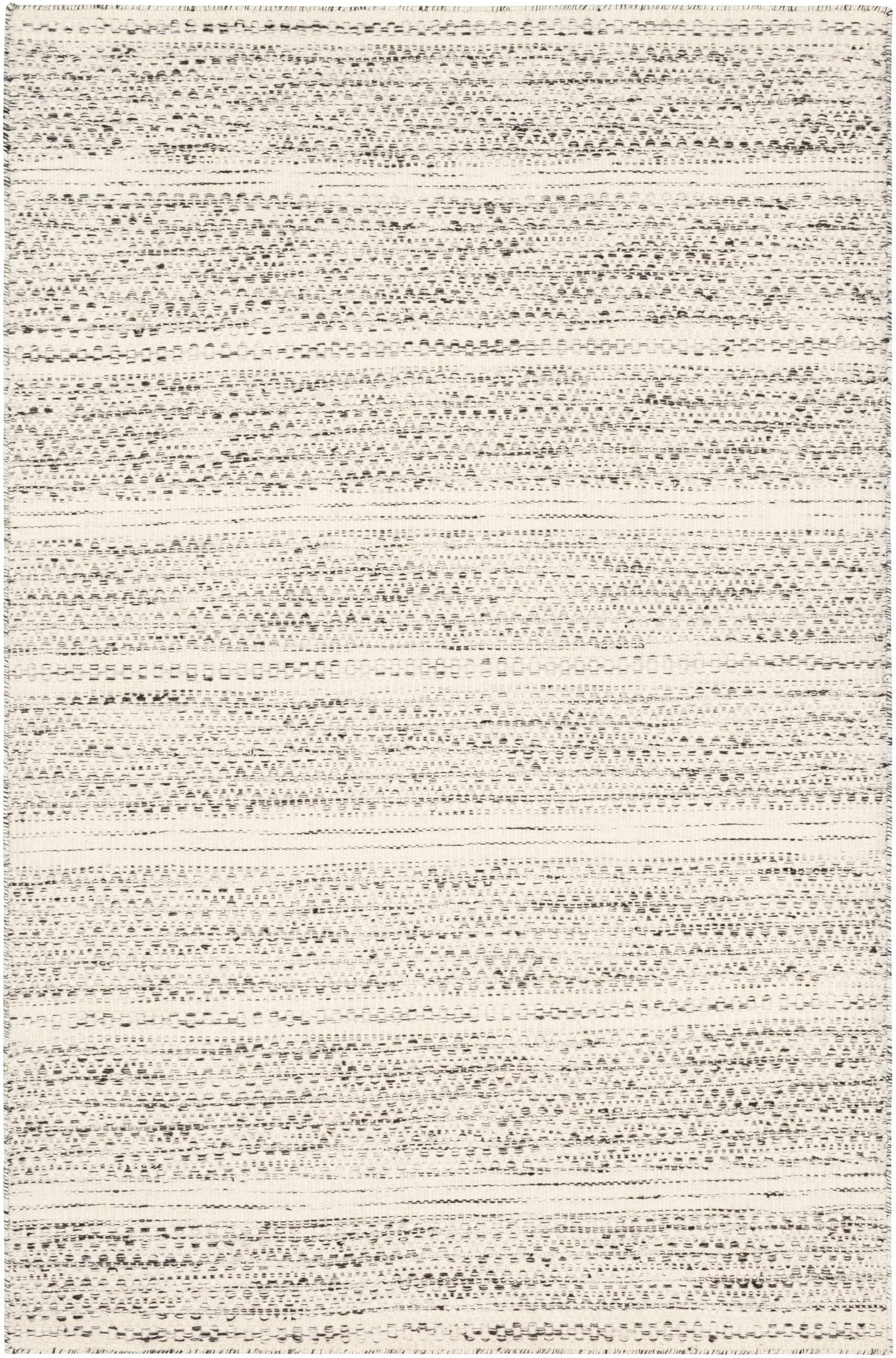 Contemporary Beige and Gray Hand Woven Chevron Design Wool Area Rug - Image 15