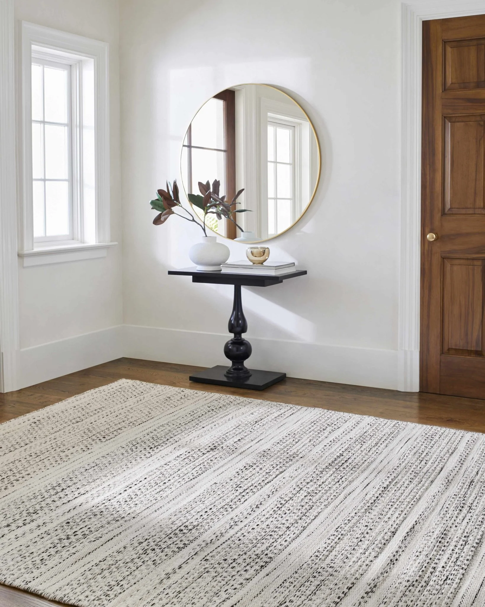 Contemporary Beige and Gray Hand Woven Chevron Design Wool Area Rug - Image 18