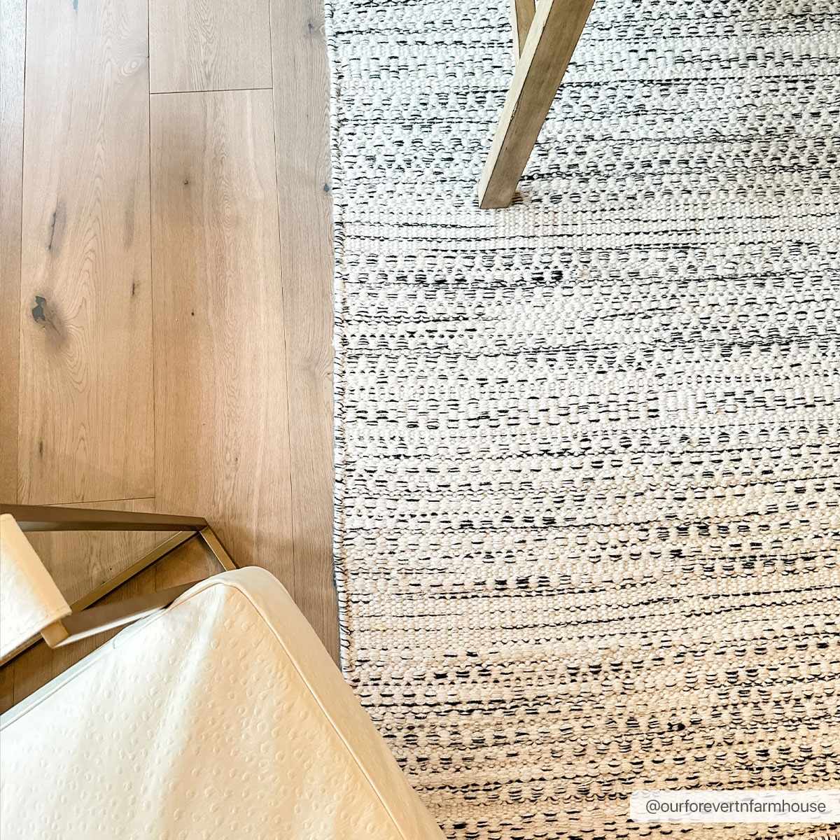 Contemporary Beige and Gray Hand Woven Chevron Design Wool Area Rug - Image 3