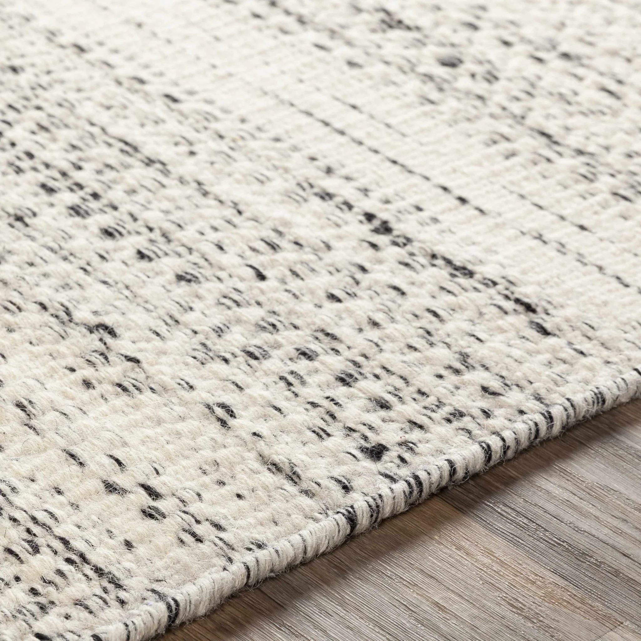 Contemporary Beige and Gray Hand Woven Chevron Design Wool Area Rug - Image 8