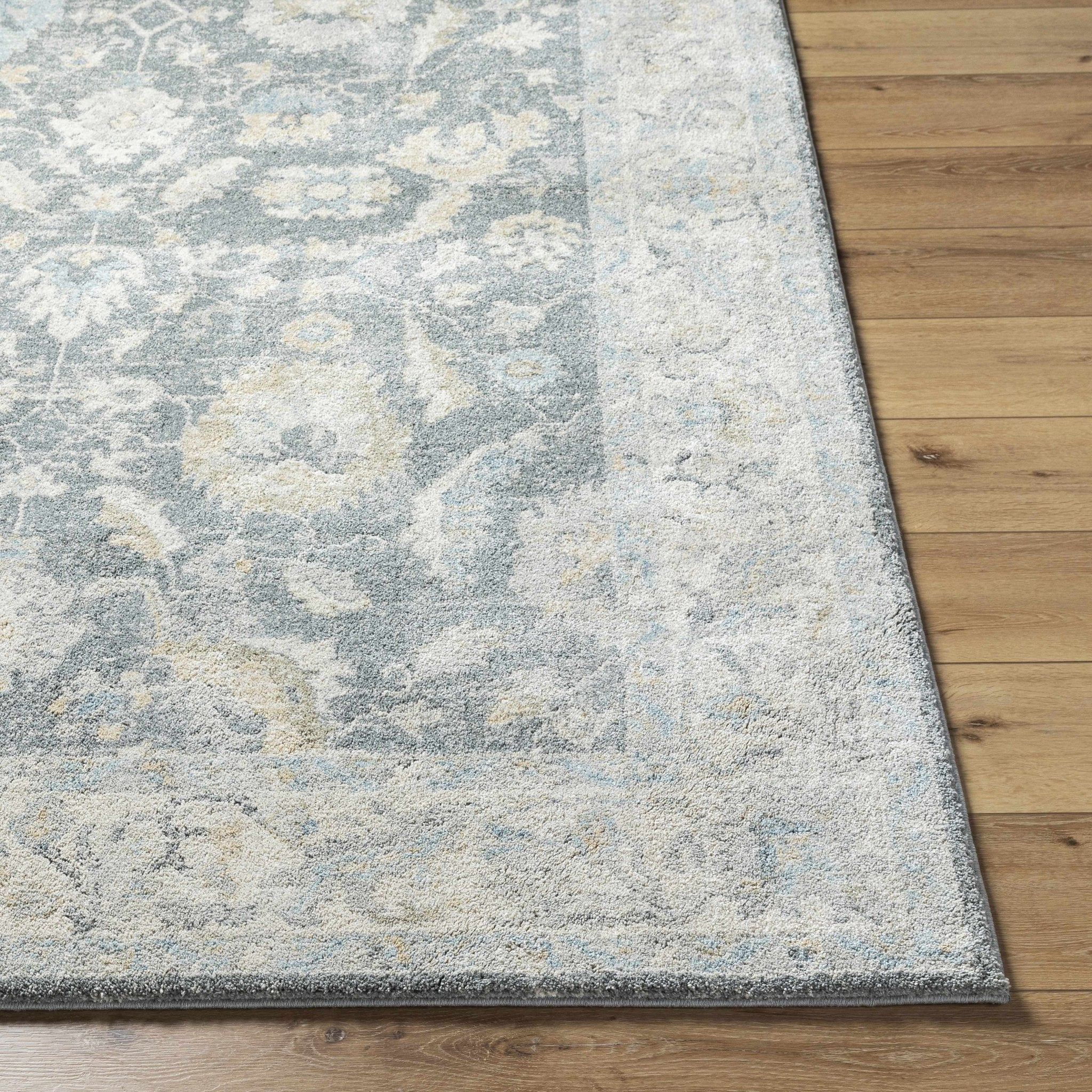 Beige And Gray Traditional Style Machine Woven Area Rug - Image 2