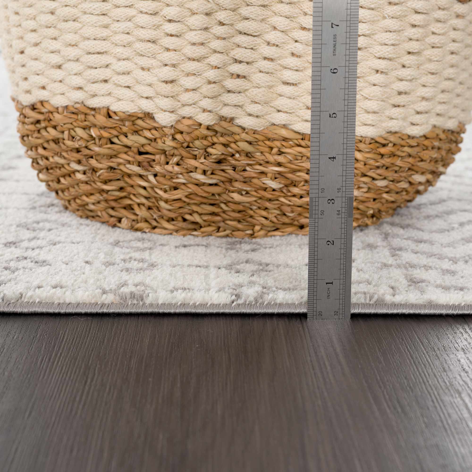 Beige and Gray Tribal Look Traditional Geometrical Design Multi Size Machine Woven Rug - Image 20