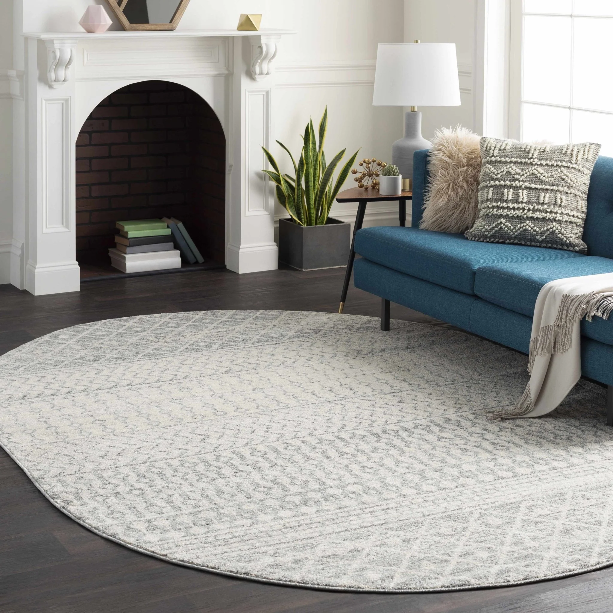 Beige and Gray Tribal Look Traditional Geometrical Design Multi Size Machine Woven Rug - Image 31