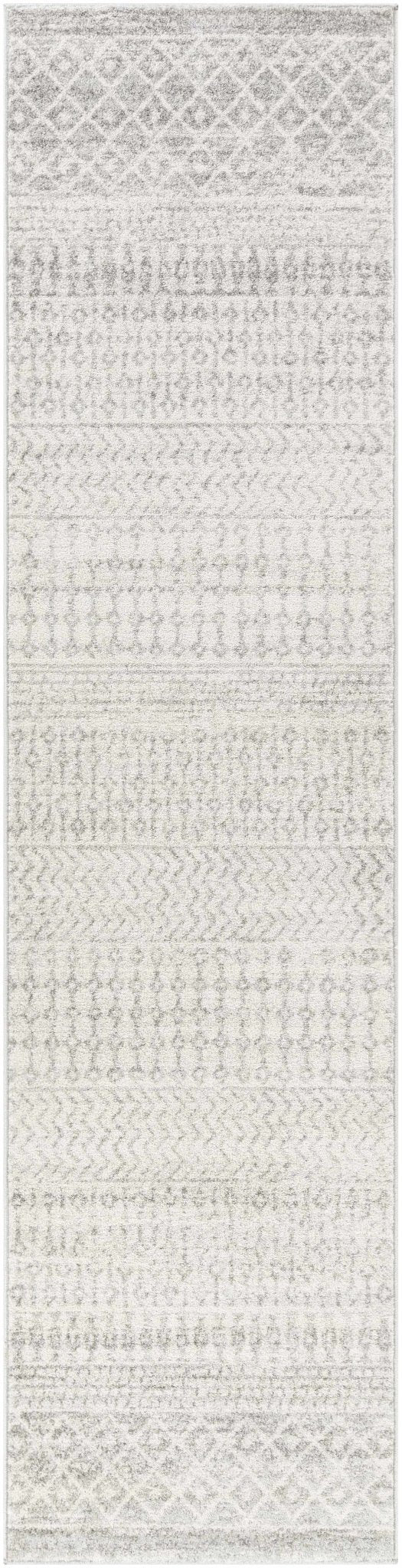 Beige and Gray Tribal Look Traditional Geometrical Design Multi Size Machine Woven Rug - Image 8