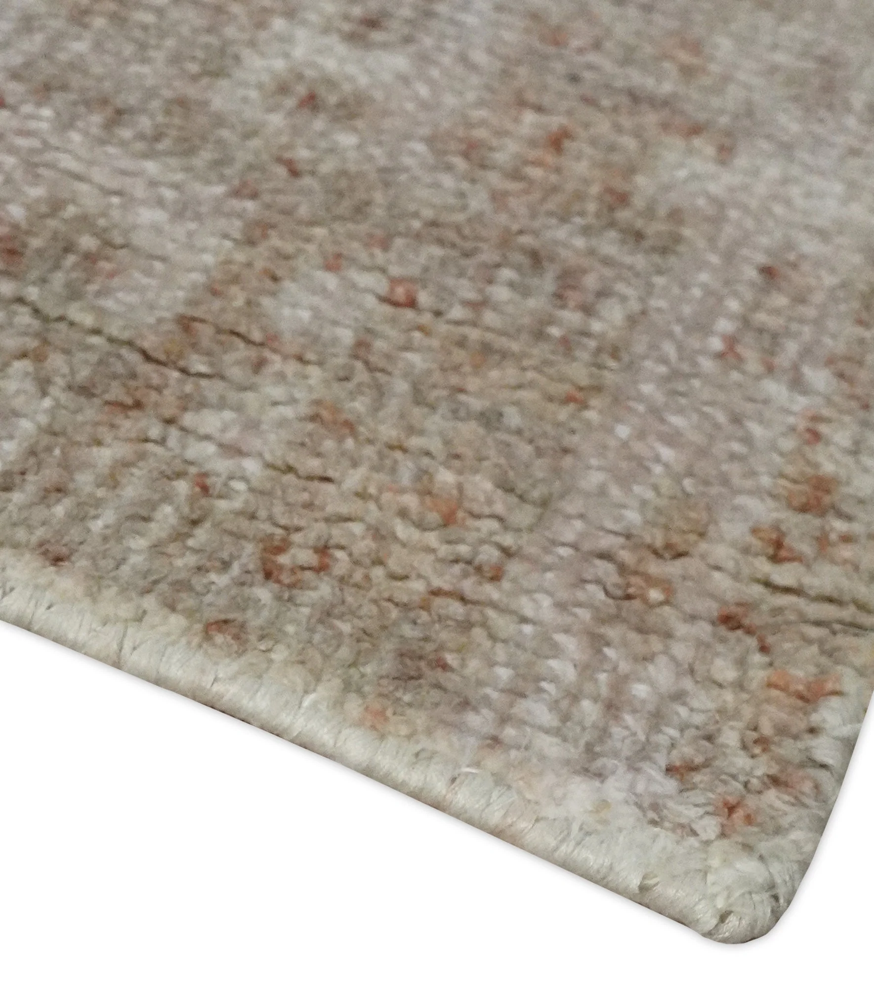 6x9 Hand Knotted Beige and Ivory Modern Abstract Contemporary Recycled wool Area Rug - Image 5