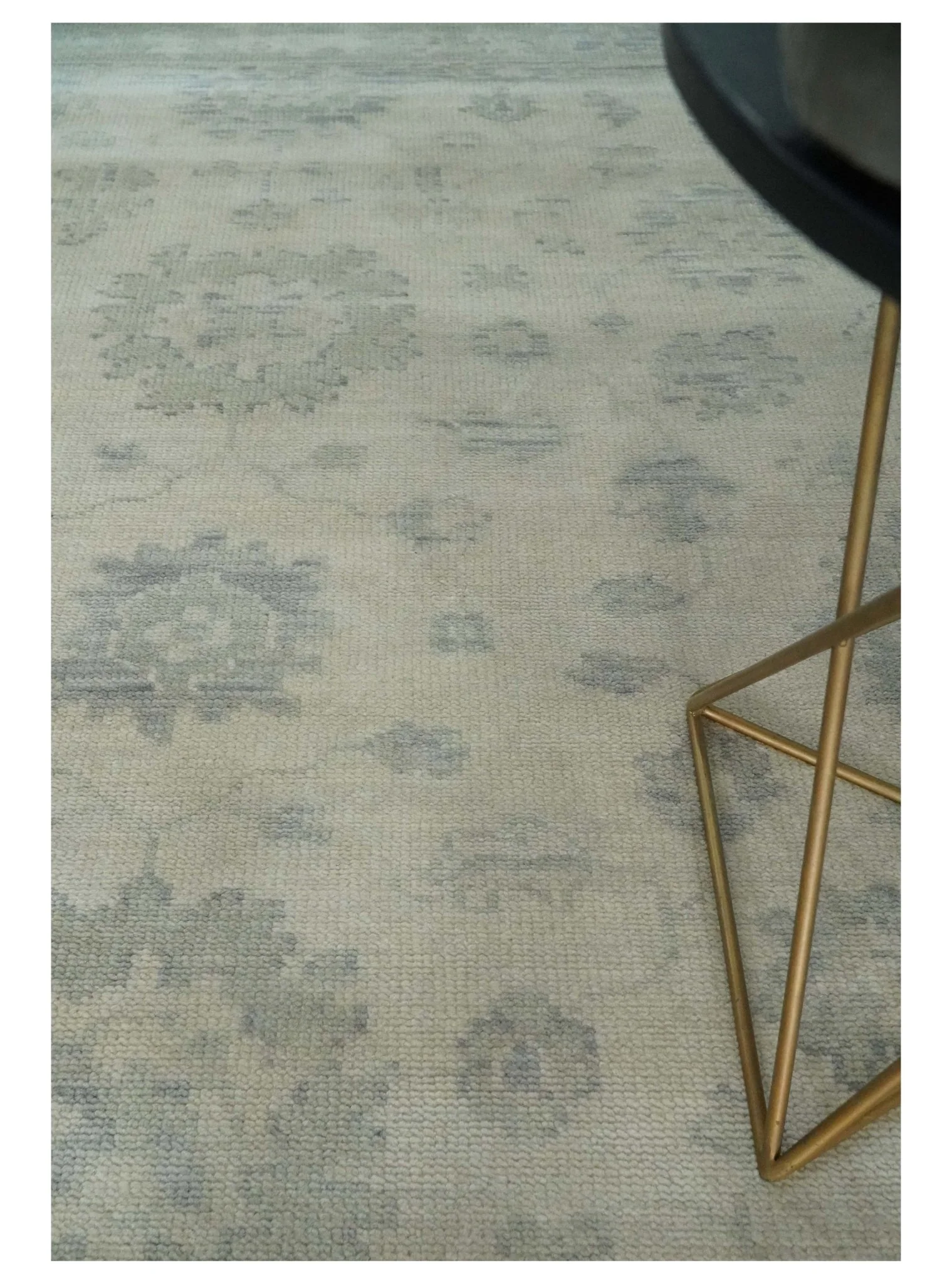 Earthy 8x10 Beige and Light Green Hand knotted Traditional Oushak wool Area Rug - Image 2