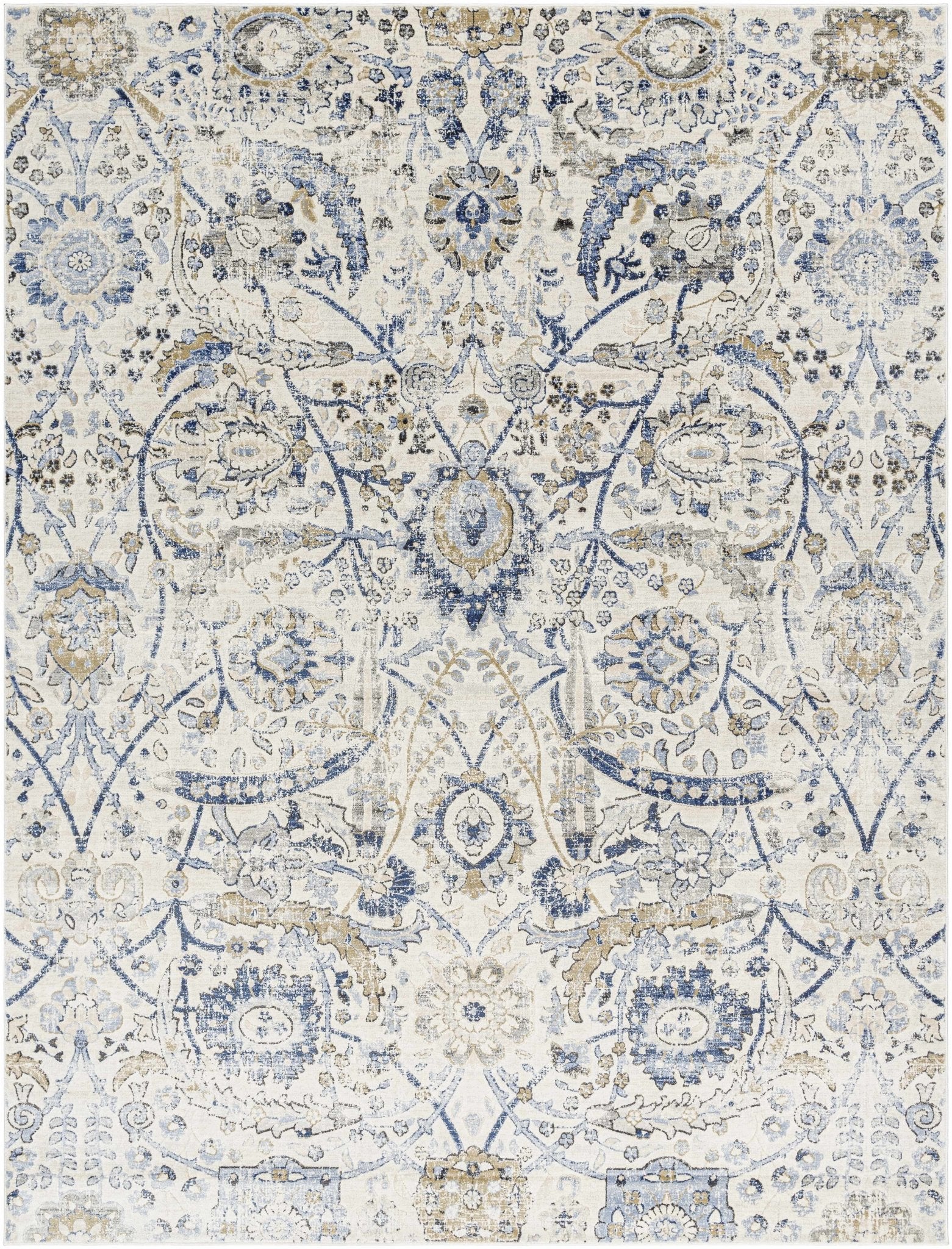 Antique Style Beige and Purple Traditional Oriental Oushak rug - Image 15