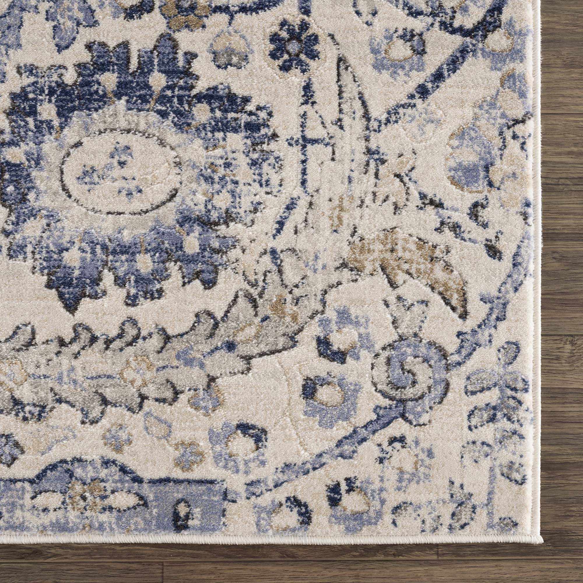 Antique Style Beige and Purple Traditional Oriental Oushak rug - Image 6