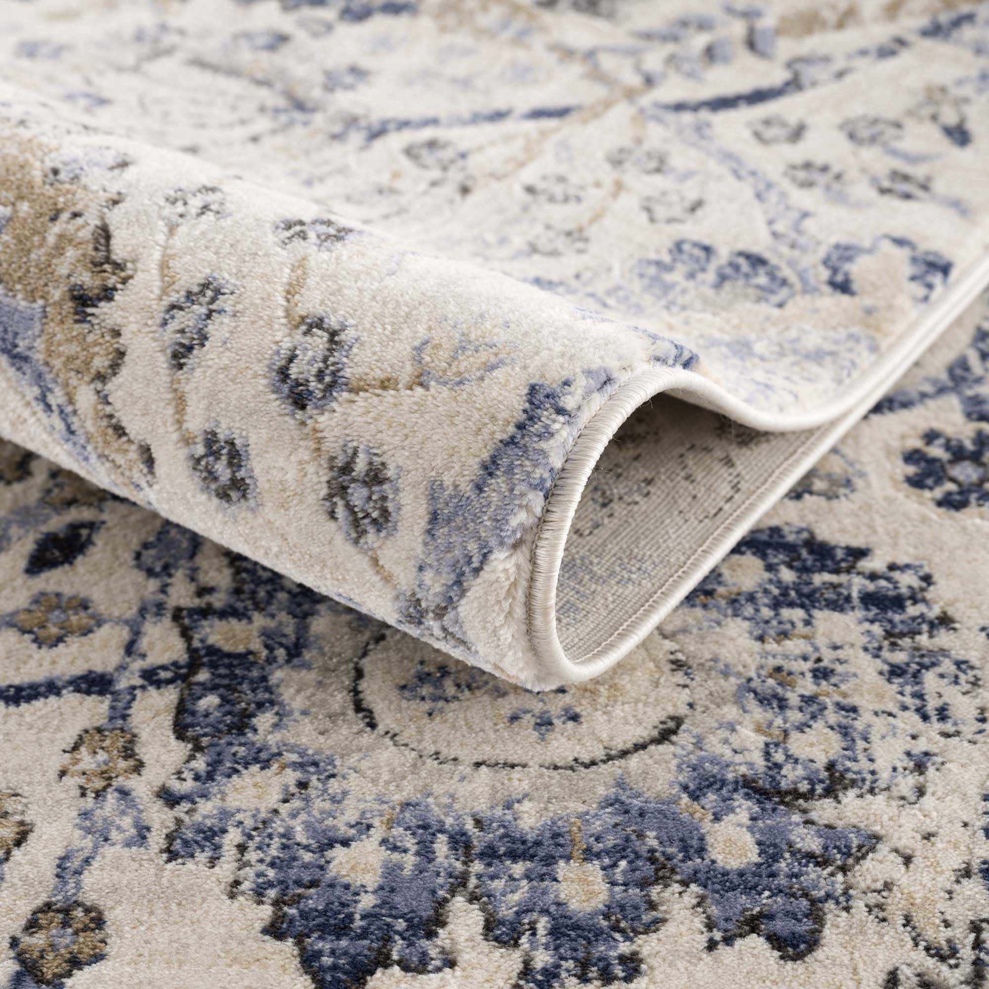 Antique Style Beige and Purple Traditional Oriental Oushak rug - Image 8