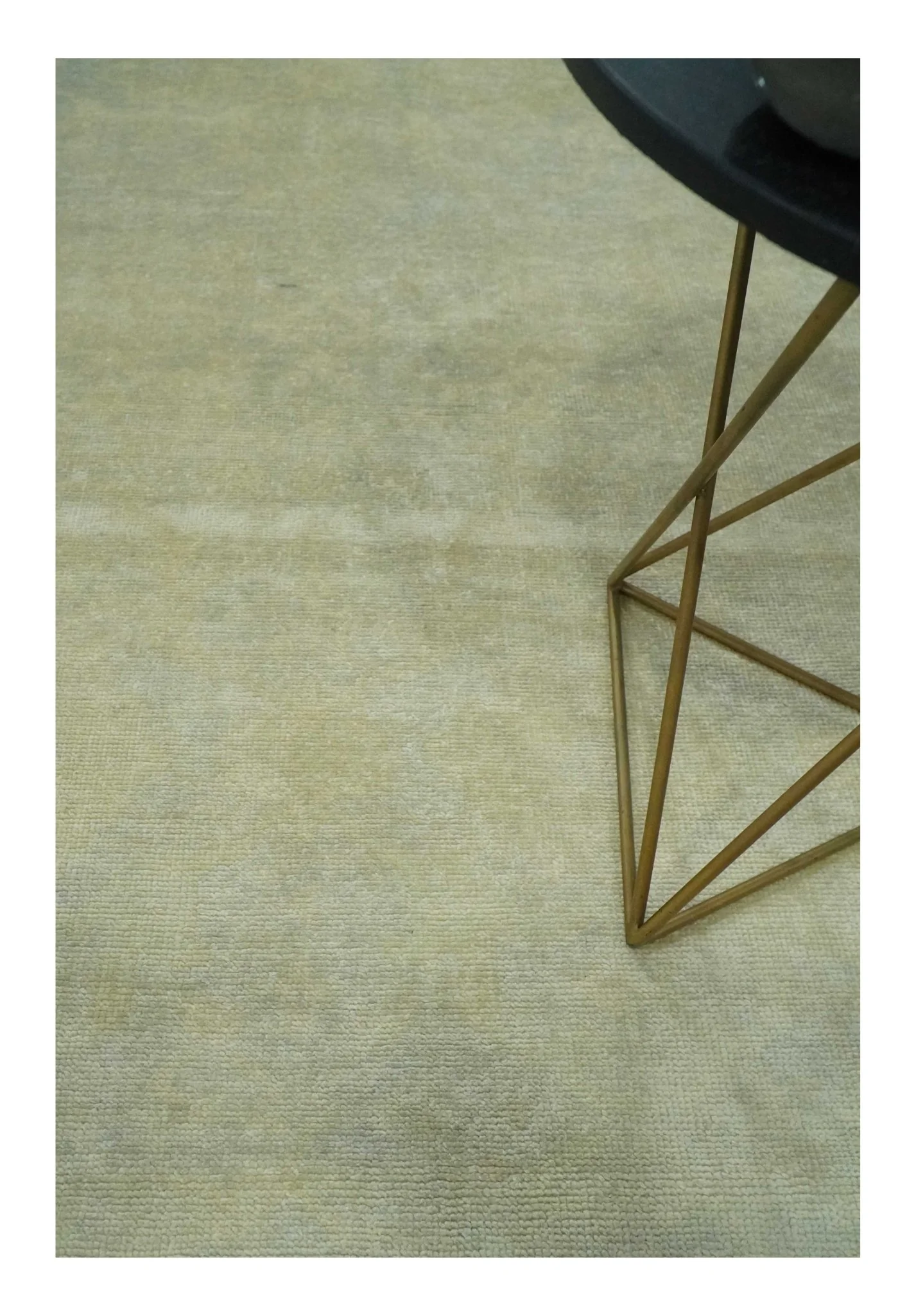 Beige and Silver Traditional Hand Knotted 8x10 Wool Oushak Area Rug - Image 2