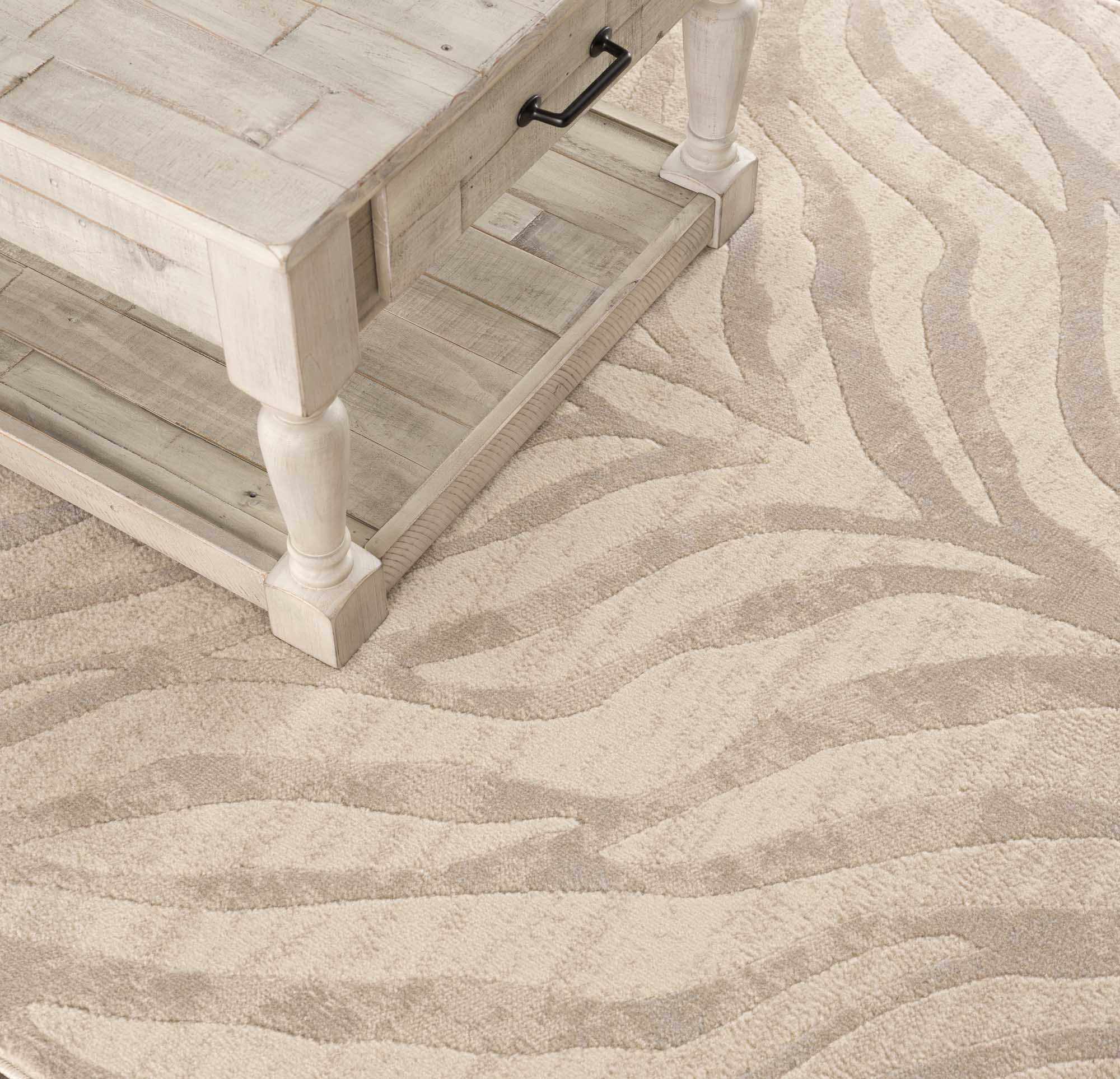 Beige and Tan Modern Zebra Skin Print Area Rug - Image 12