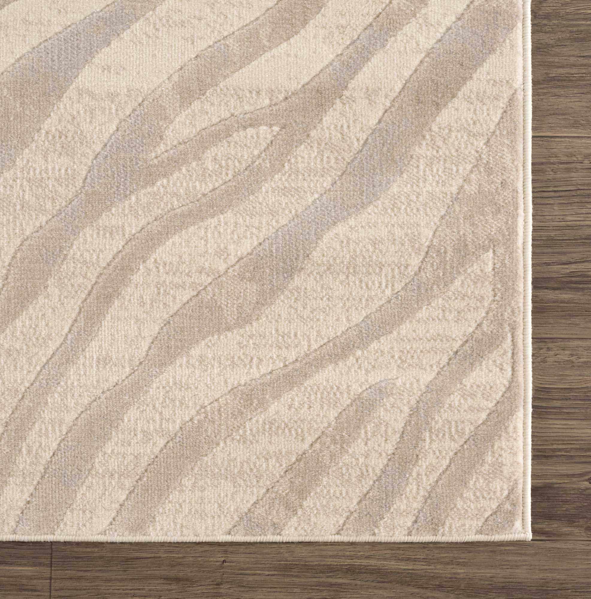 Beige and Tan Modern Zebra Skin Print Area Rug - Image 8