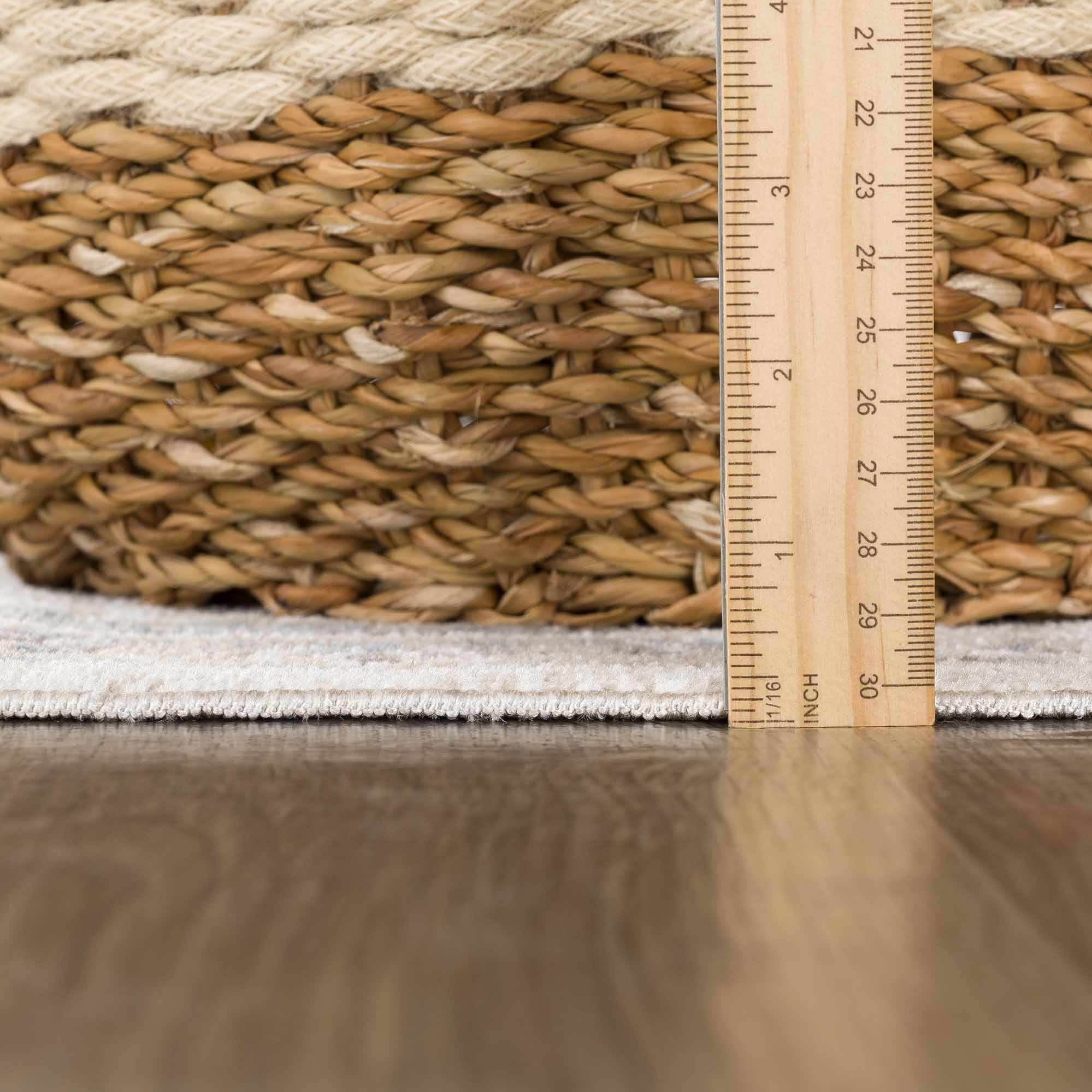 Beige and Taupe Traditional Medallion washable area rug - Image 8