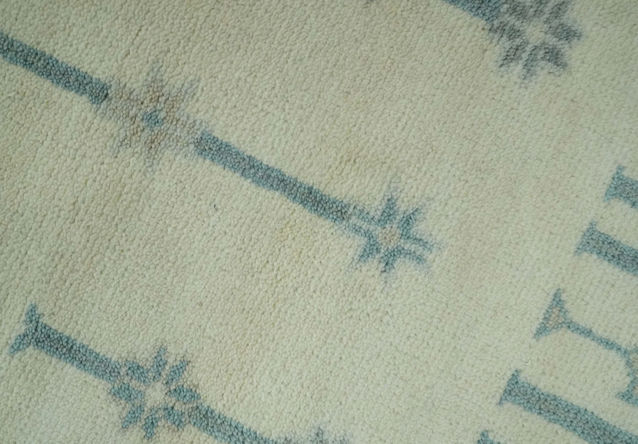 Antique Style Tree of life Beige and Teal Traditional Hand Knotted Custom Made wool Area Rug - Image 5