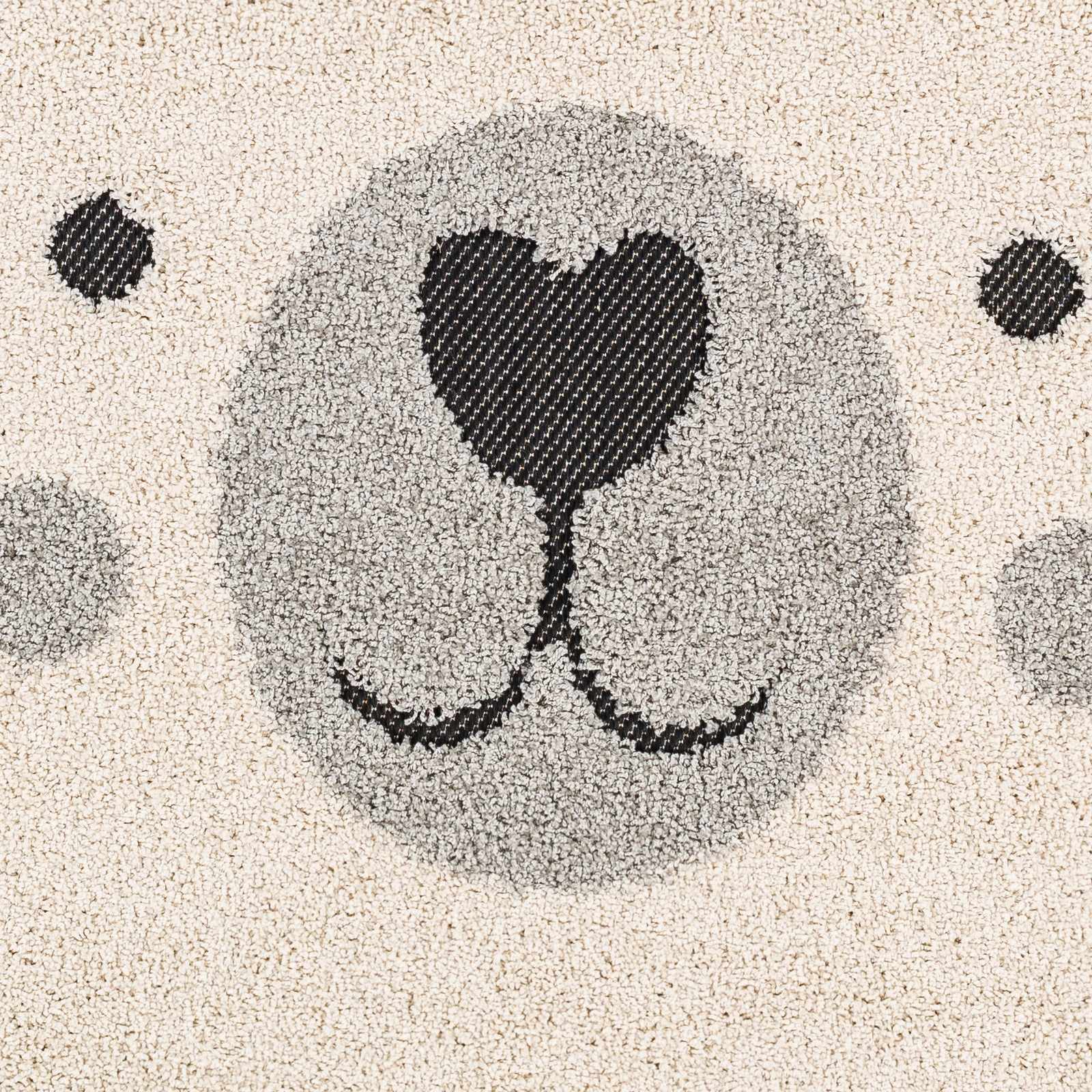 Beige, Black and Gray Kids Llama high low Texture Round Outdoor safe Area Rug - Image 3