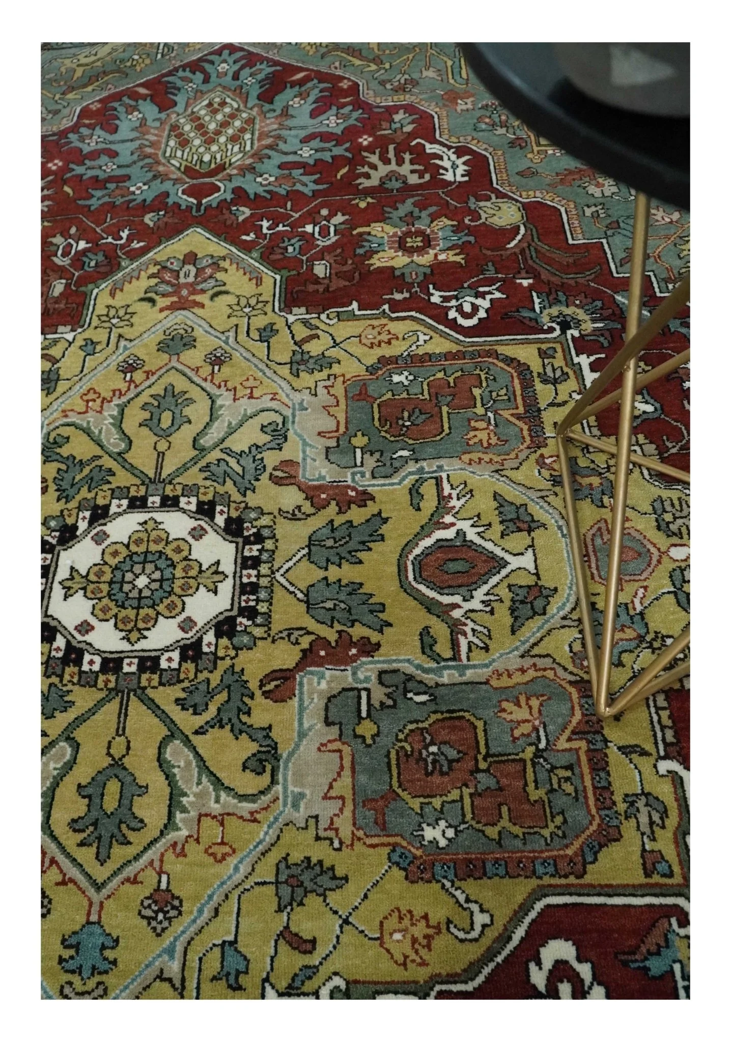 Fine Knots Beige, Brown and Ivory 9x12 Hand knotted Traditional Wool Area Rug - Image 2