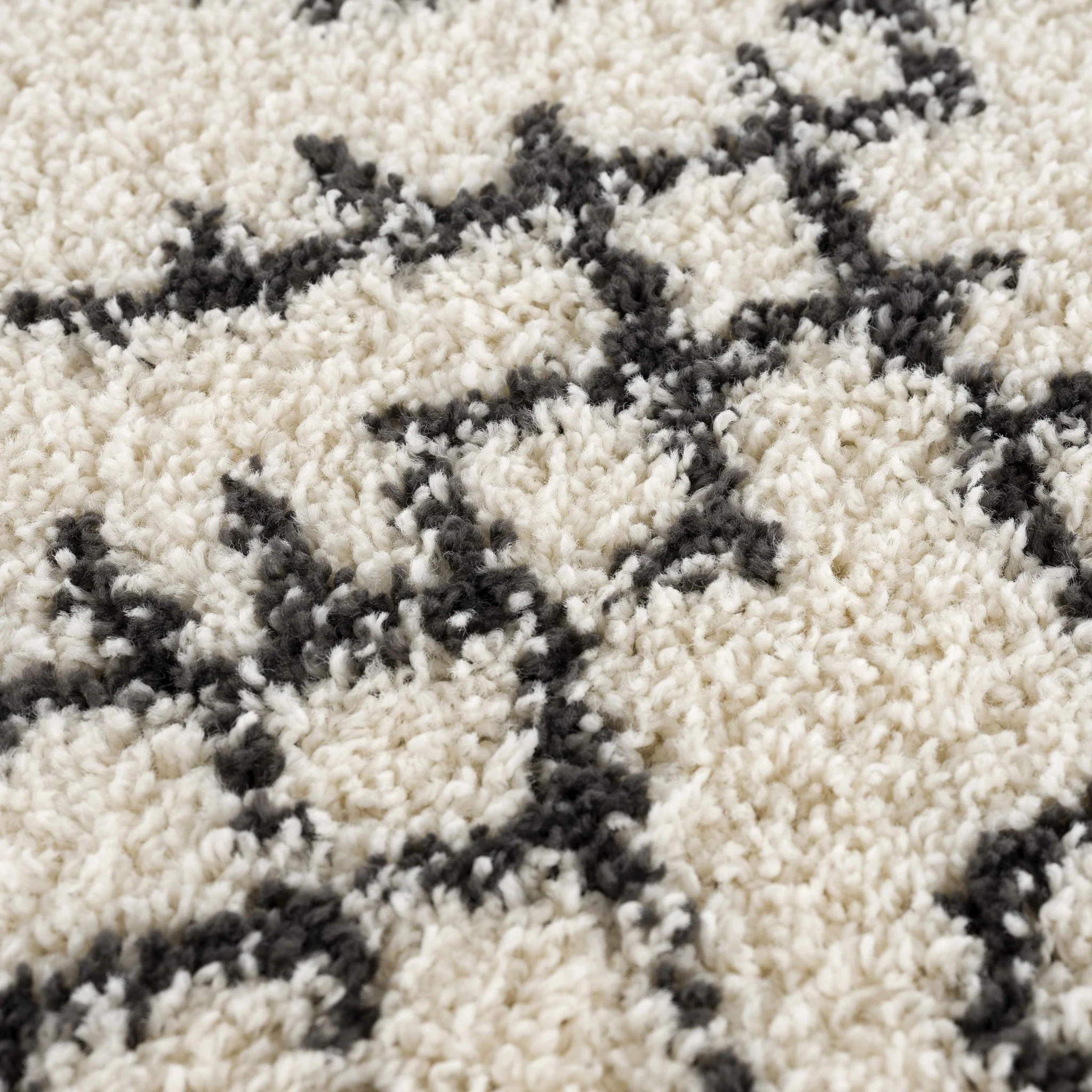 Beige and Charcoal Geometrical Design Moroccan Style Tribal Trellis Rug - Image 27