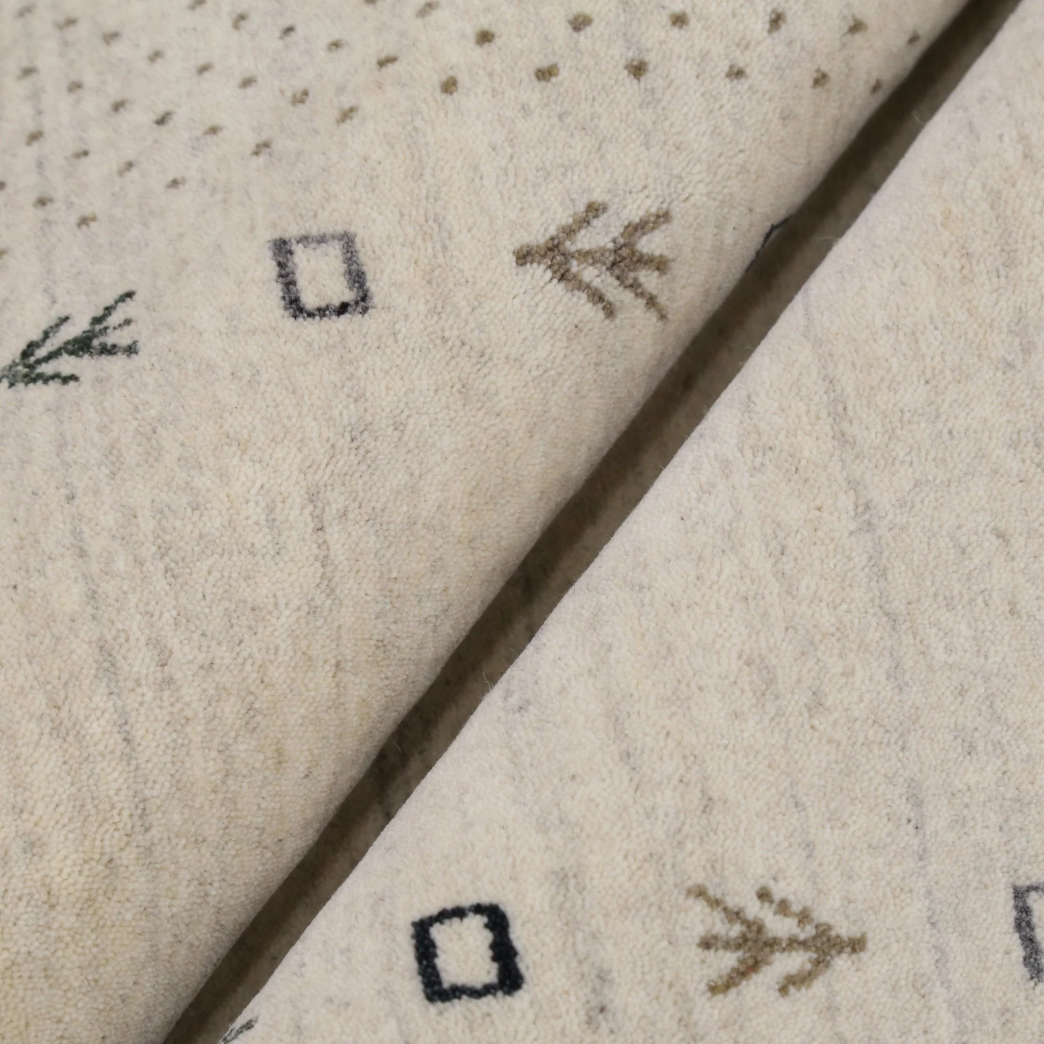 Beige Contemporary Gabbeh Border Design Hand Loomed Wool Rug - Image 9