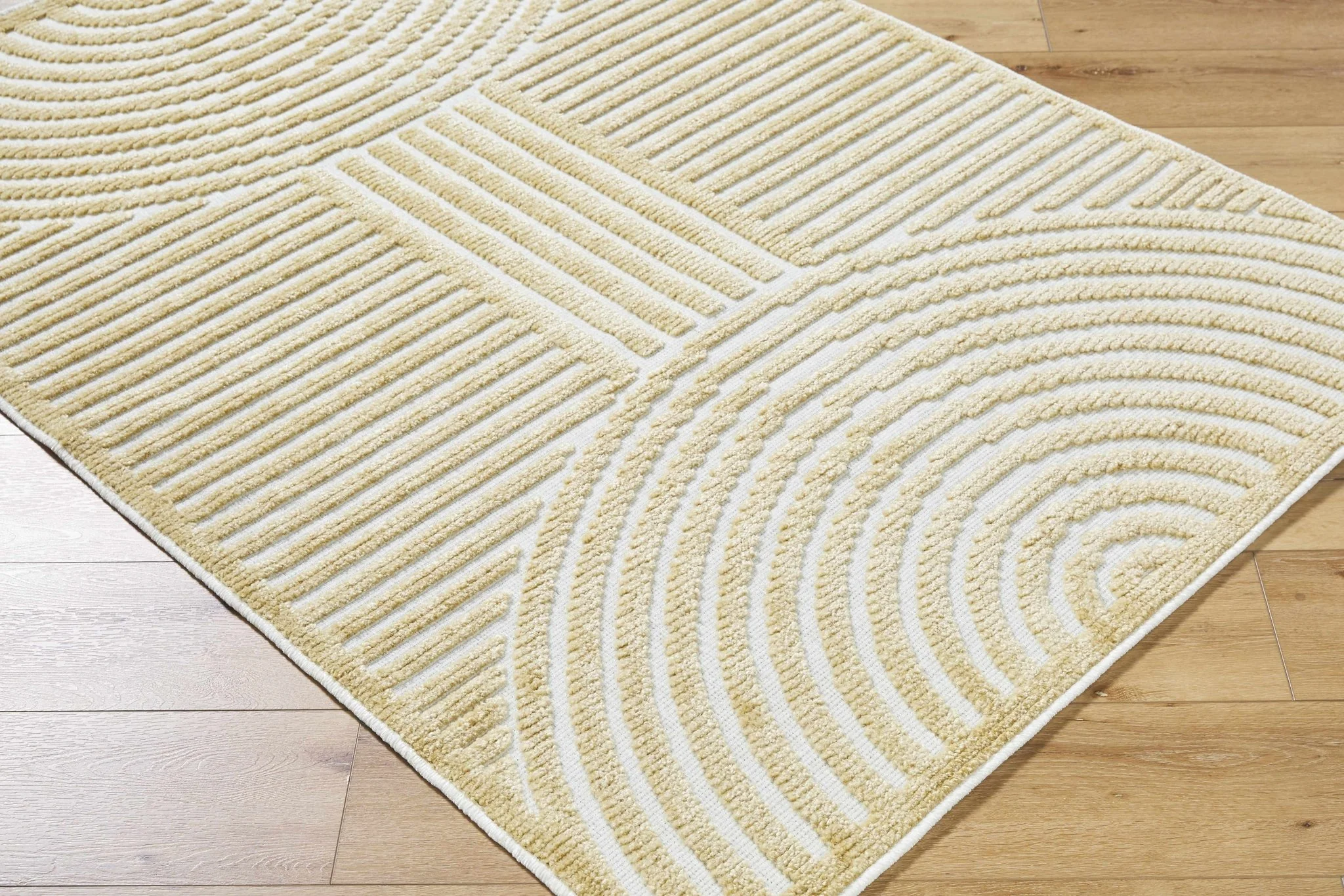 Beige Contemporary Style Washable Area Rug - Image 3