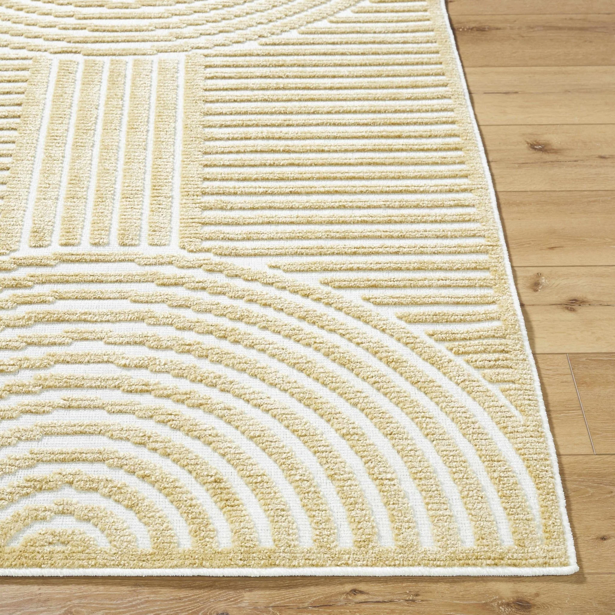 Beige Contemporary Style Washable Area Rug - Image 4
