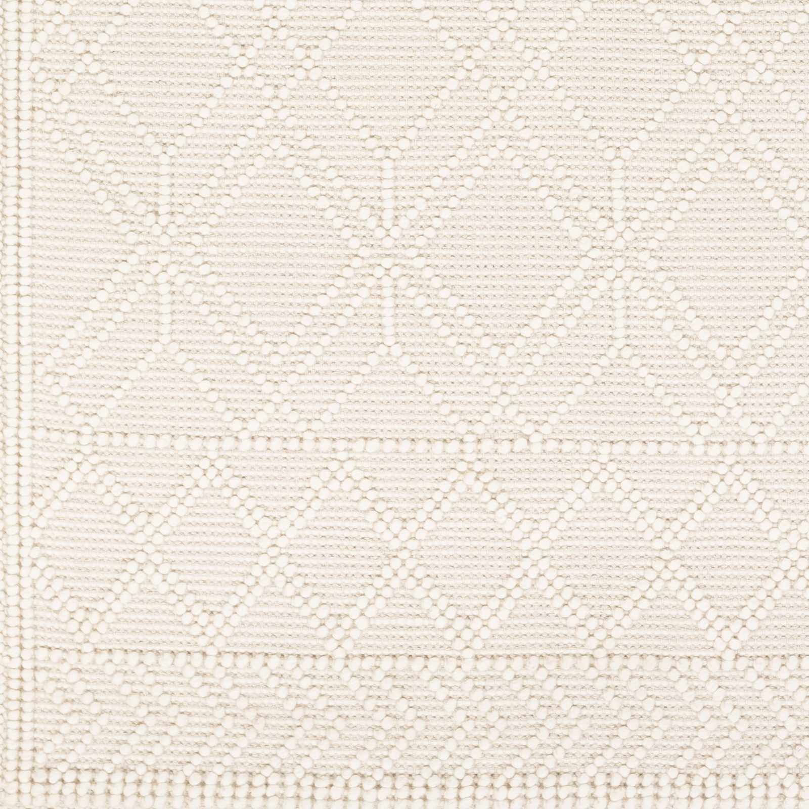 Beige Hand Woven Woolen Chunky and Soft Trellis Wool Area Rug - Image 10