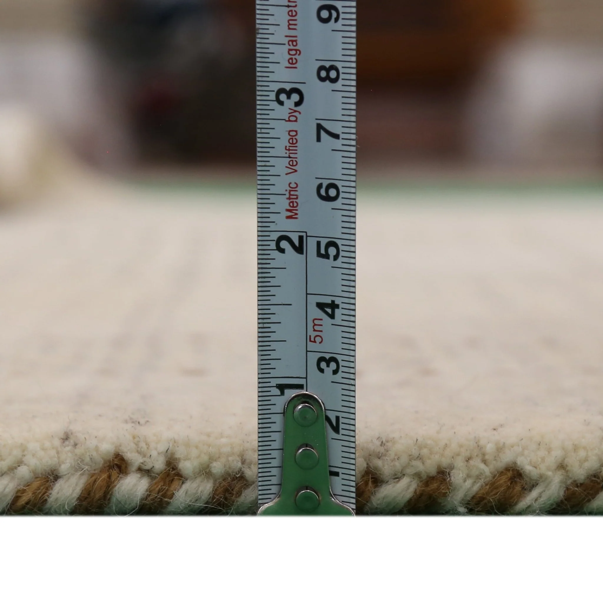 Beige Gabbeh Design Hand Loomed Wool Area Rug - Image 6