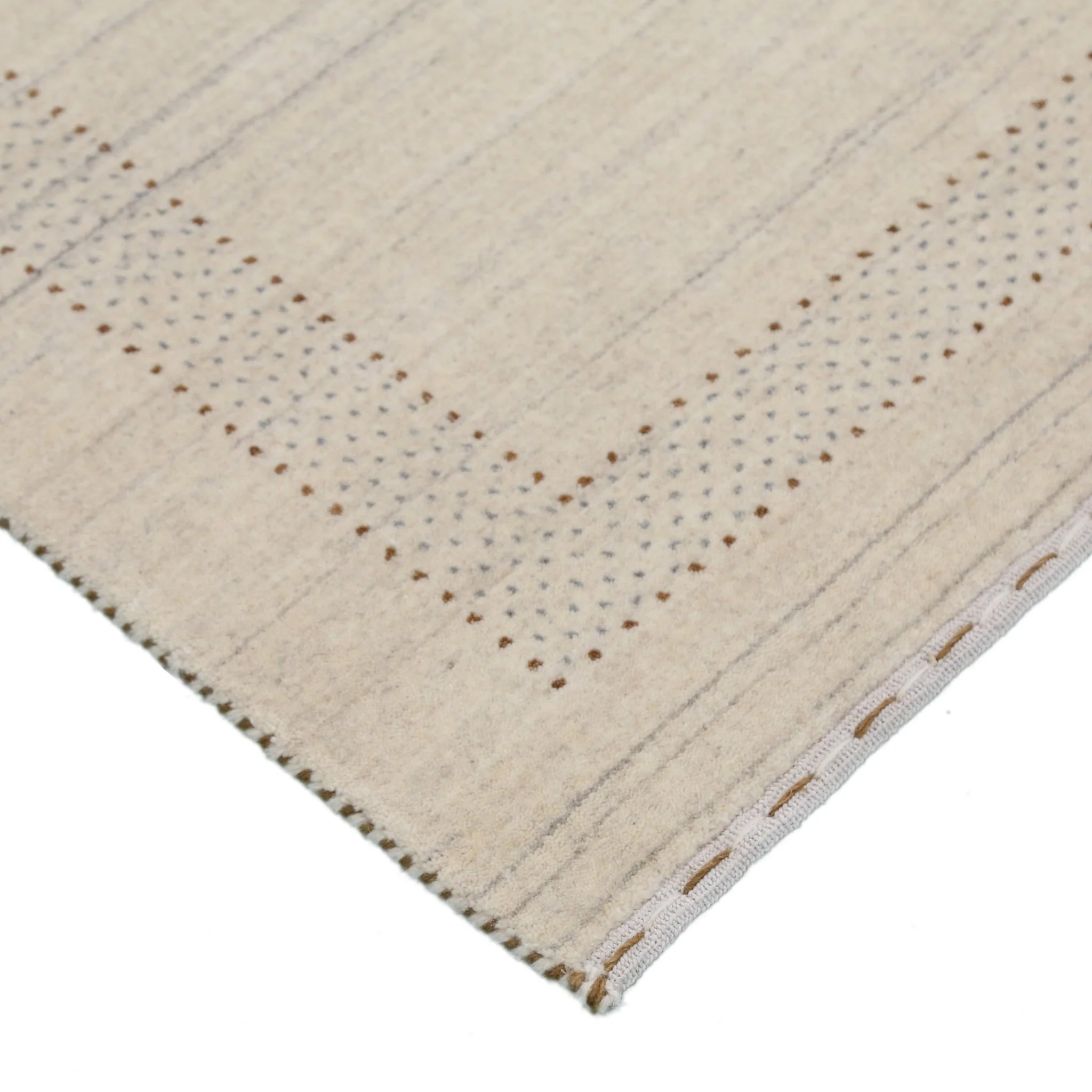 Beige Gabbeh Design Hand Loomed Wool Area Rug - Image 7