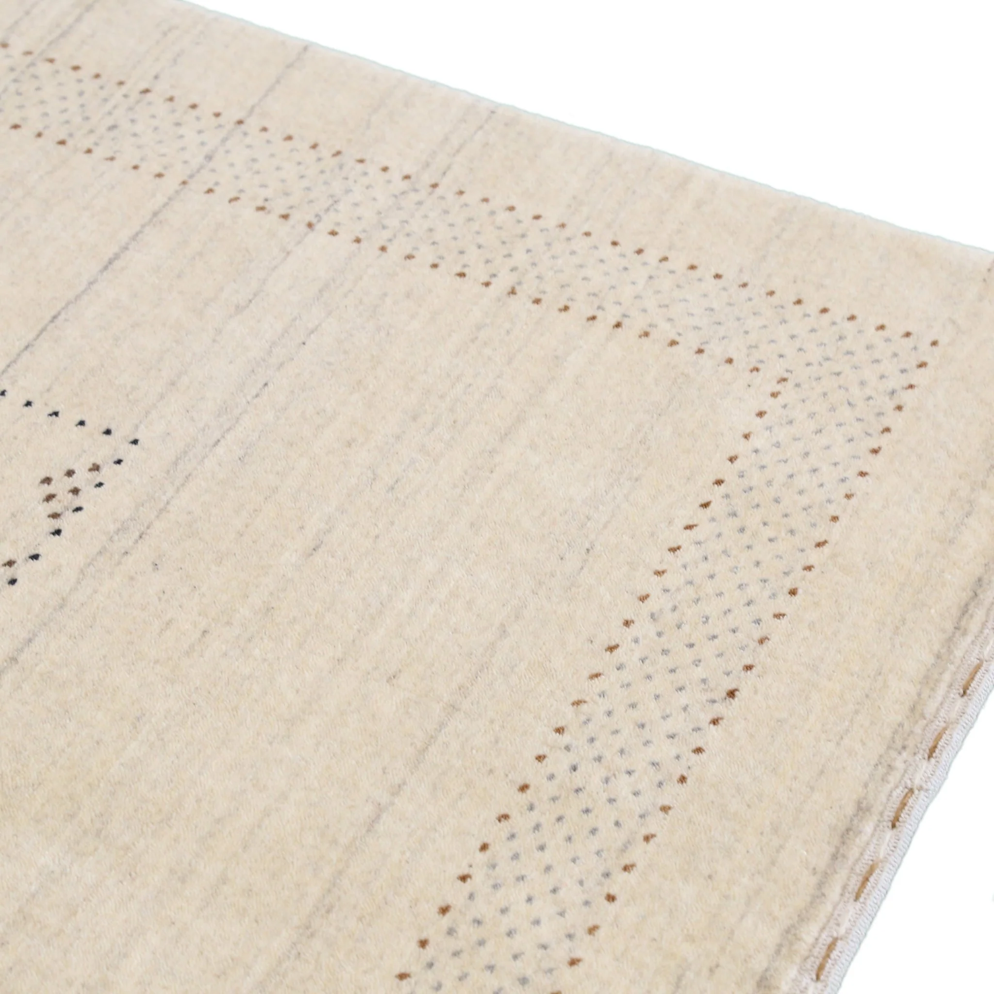 Beige Gabbeh Design Hand Loomed Wool Area Rug - Image 8