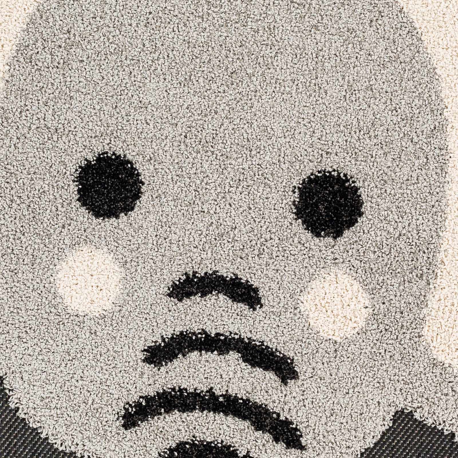 Beige, Gray and Black Kids Elephant high low Texture Round Outdoor safe Rug - Image 3