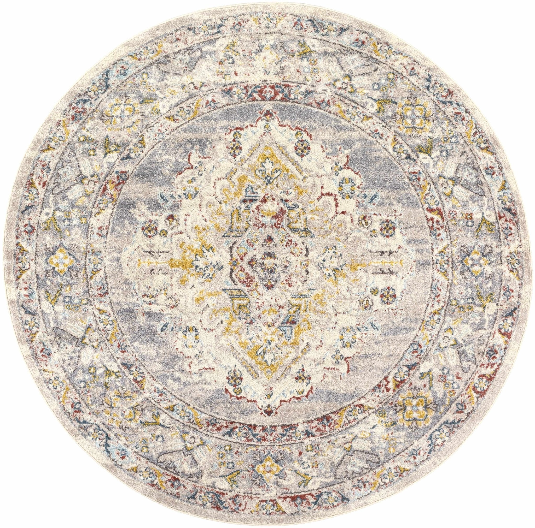 Beige, Gray and Ivory Traditional Heriz Medallion Multi size area rug - Image 14