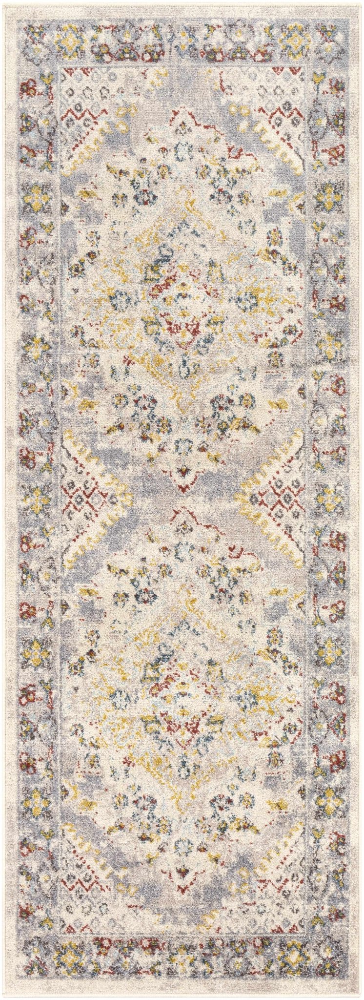 Beige, Gray and Ivory Traditional Heriz Medallion Multi size area rug - Image 7