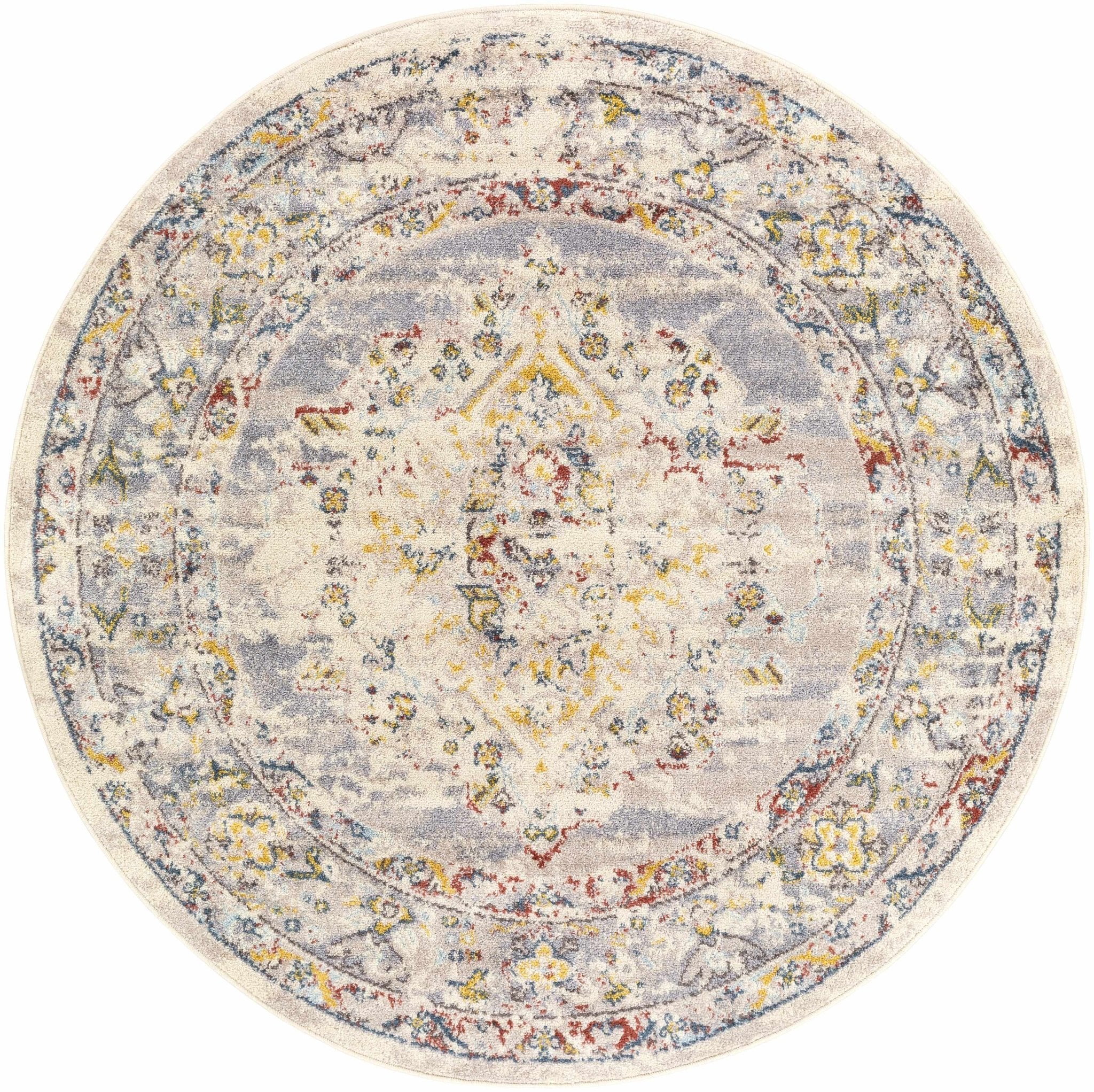 Beige, Gray and Ivory Traditional Heriz Medallion Multi size area rug - Image 8