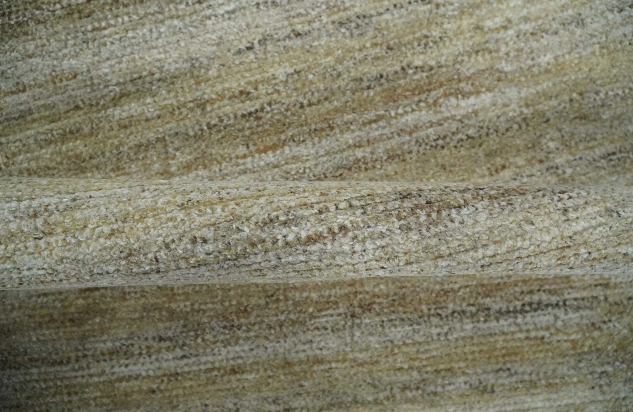 5x8 Beige, Gray and Silver Stripes Design Dari Pet yarn Rug - Image 7