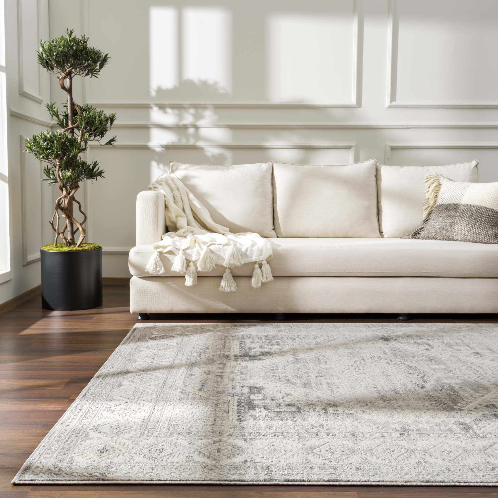 Premium look Beige, Gray and Taupe Traditional Heriz Medallion area rug - Image 12
