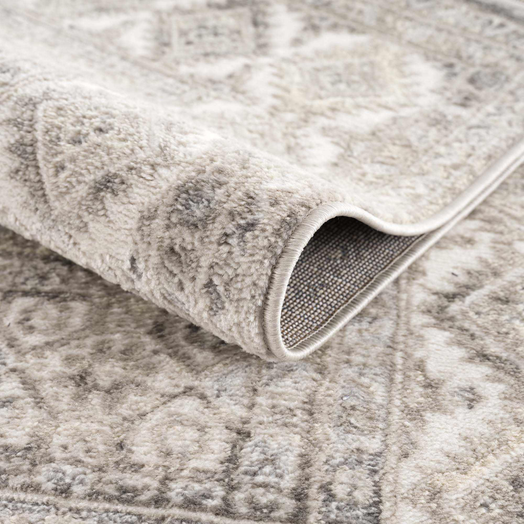 Premium look Beige, Gray and Taupe Traditional Heriz Medallion area rug - Image 6