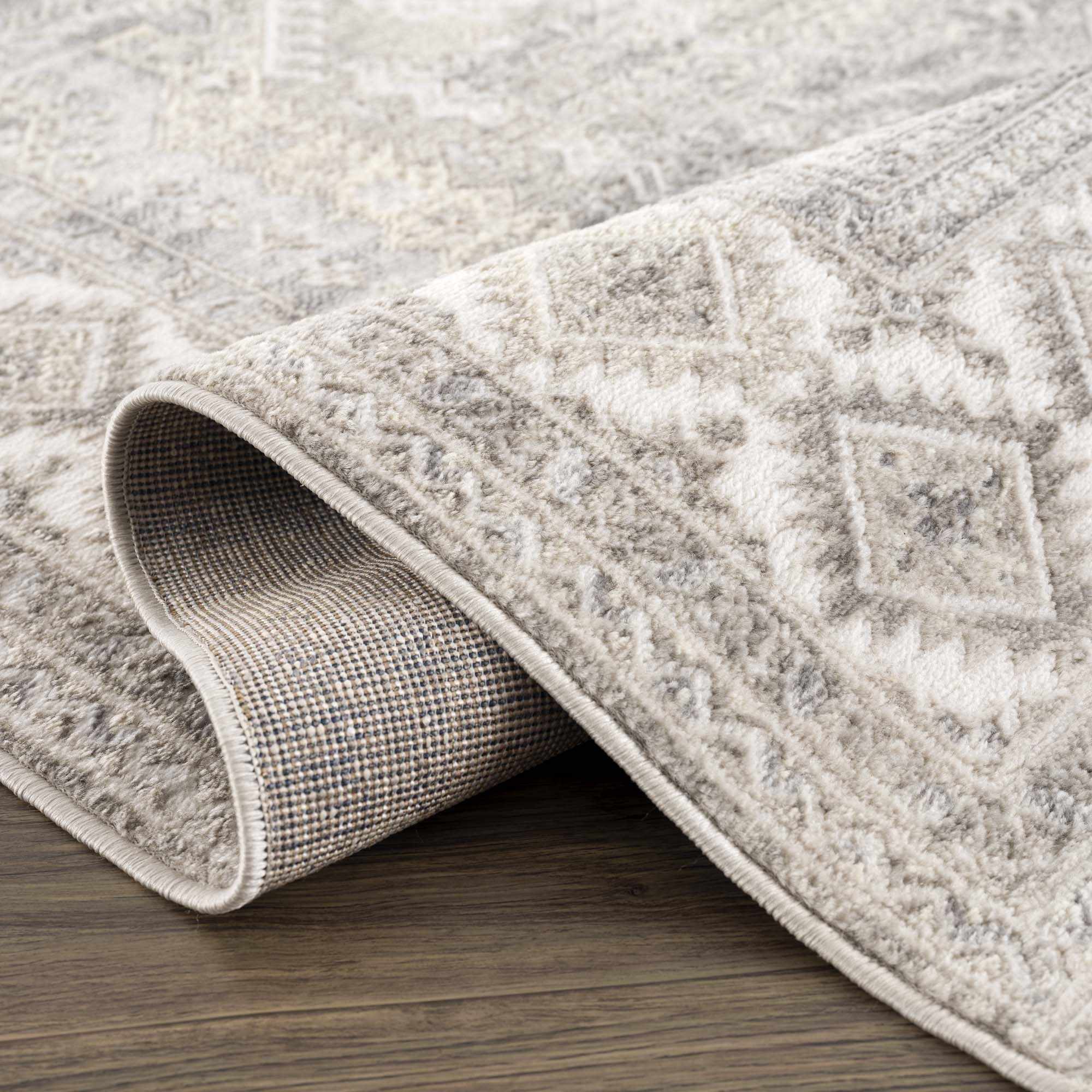 Premium look Beige, Gray and Taupe Traditional Heriz Medallion area rug - Image 7