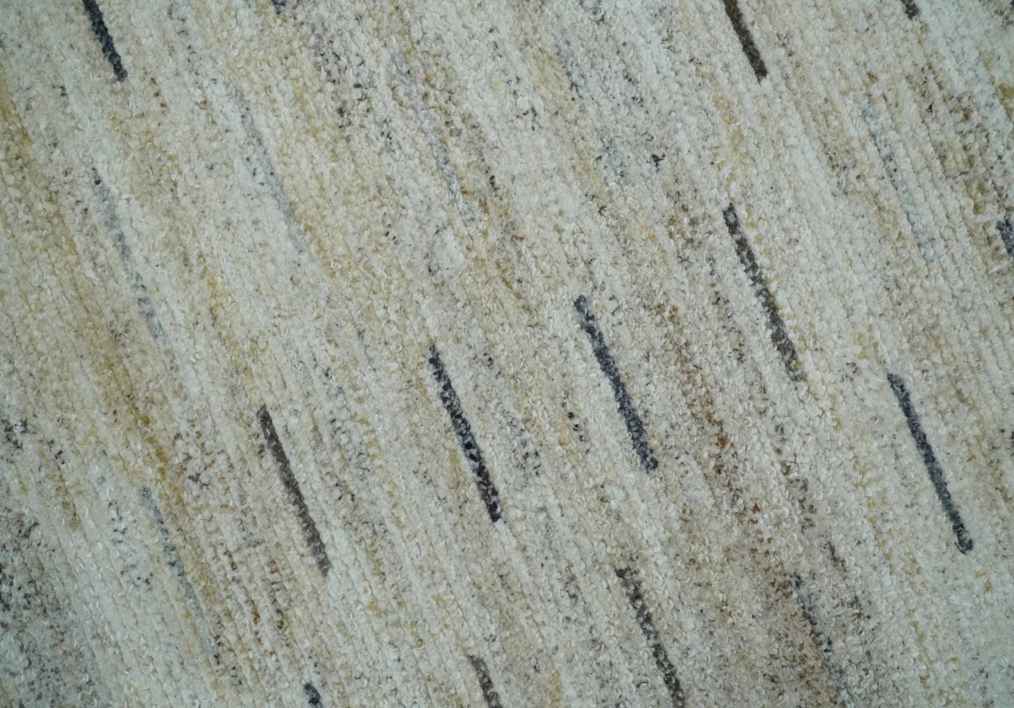 Beige, Ivory and Charcoal Modern Stripes Design 5x8 Dari Pet yard Area Rug - Image 5